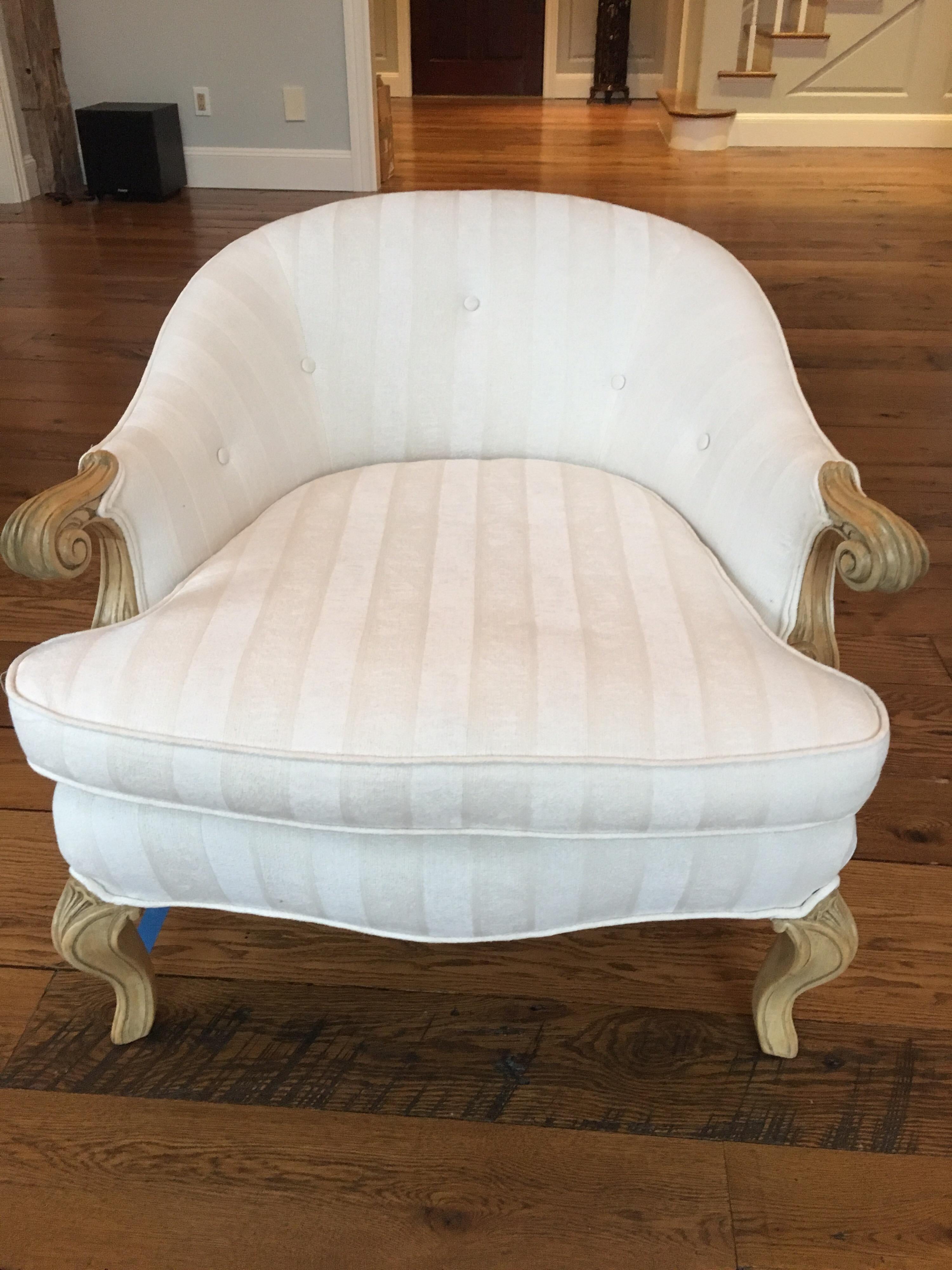 1960s French Rococo Style Low Bergere Chair 4
