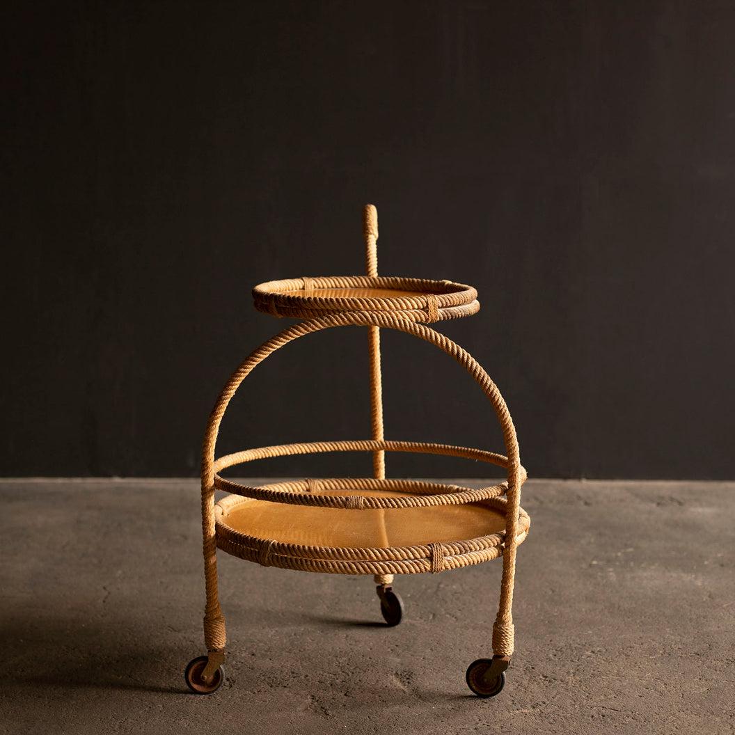 Mid-20th Century Rope Bar Cart, France, 1960s For Sale