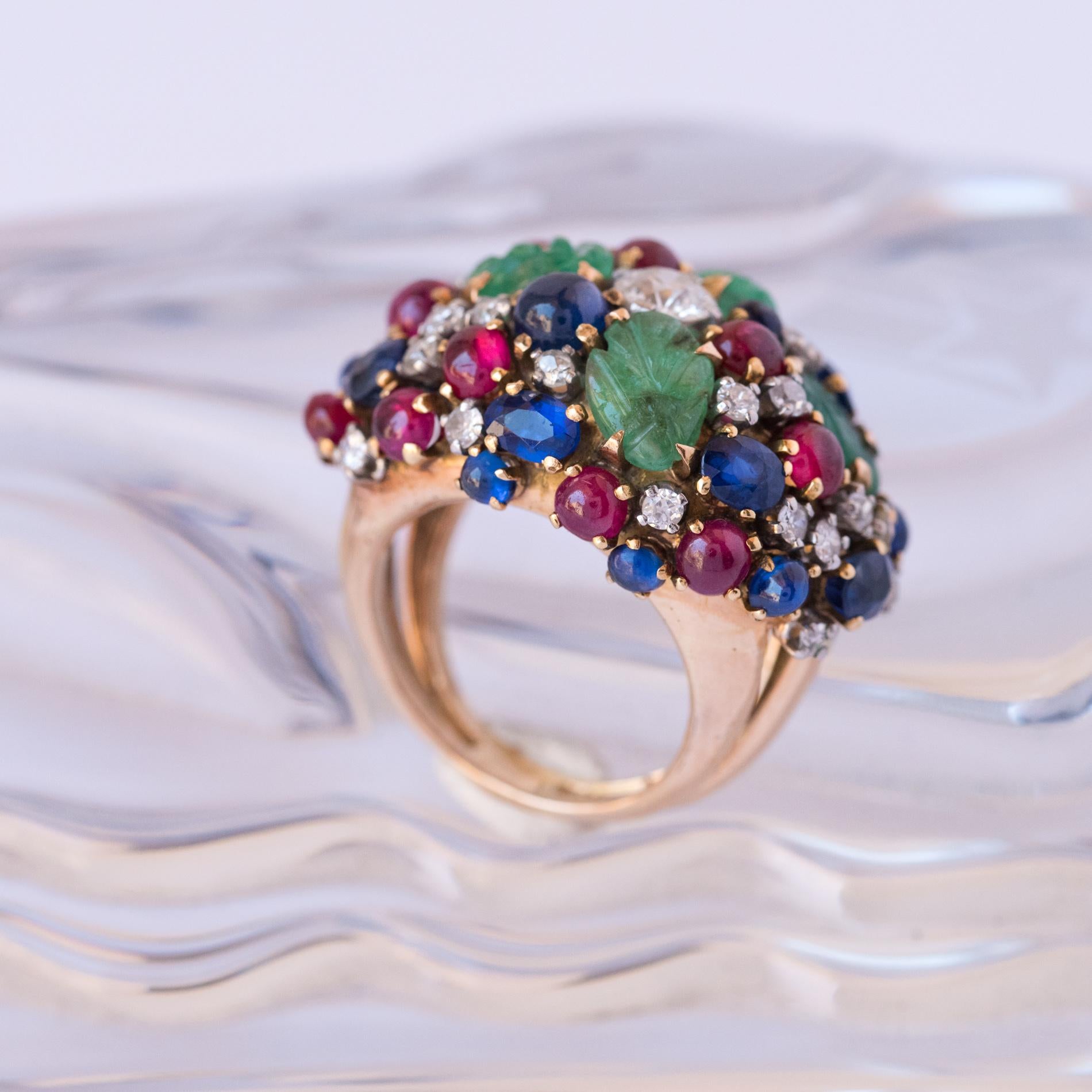 ruby emerald and sapphire ring