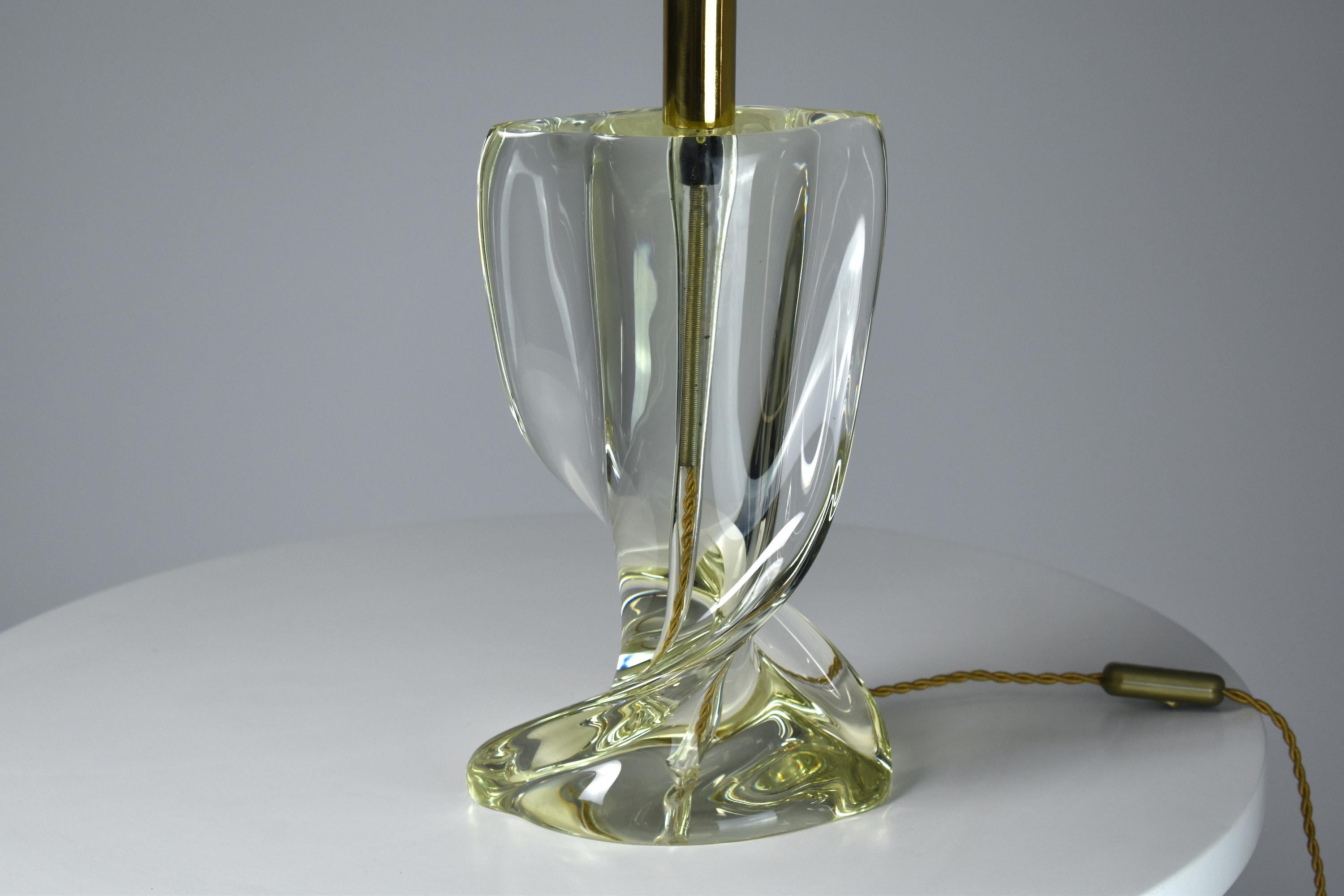 1960's French Sculptural Crystal Lamp  1