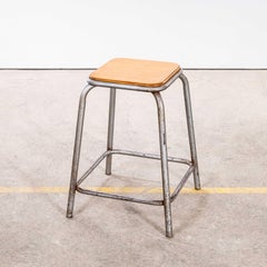 1960’s French Silver Grey Mullca Stacking Stools