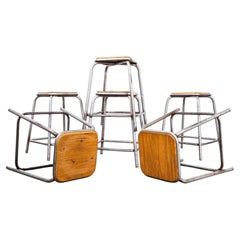 1960’s French Silver Grey Mullca Stacking Stools