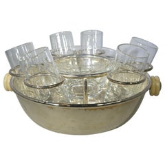 1960s French Silver Plated Caviar and Vodka Server