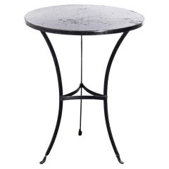 1960's French Small Round Metal Gueridon Table 'Model 1345'