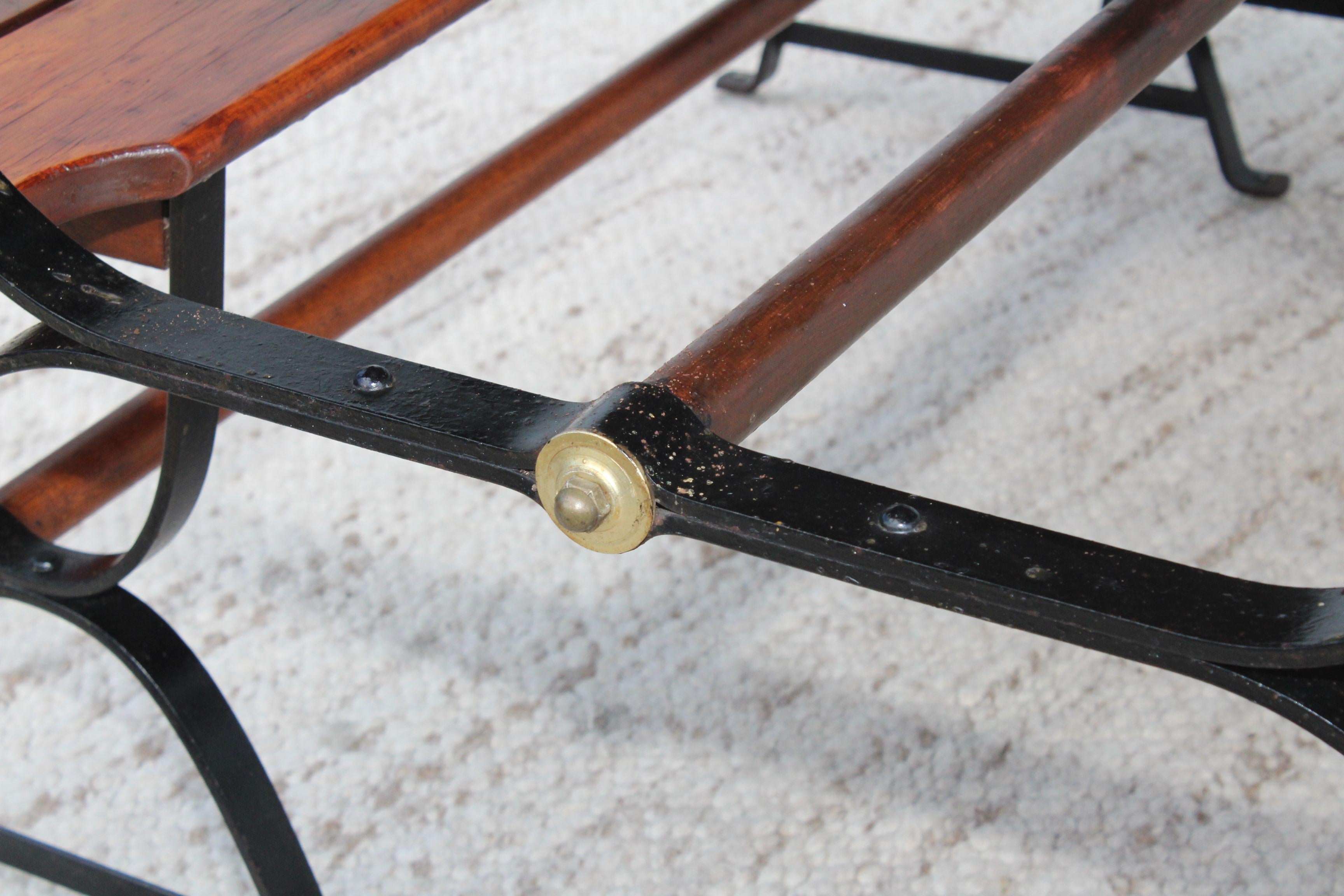 1960s French Style Dining Table with Nesting Benches 3