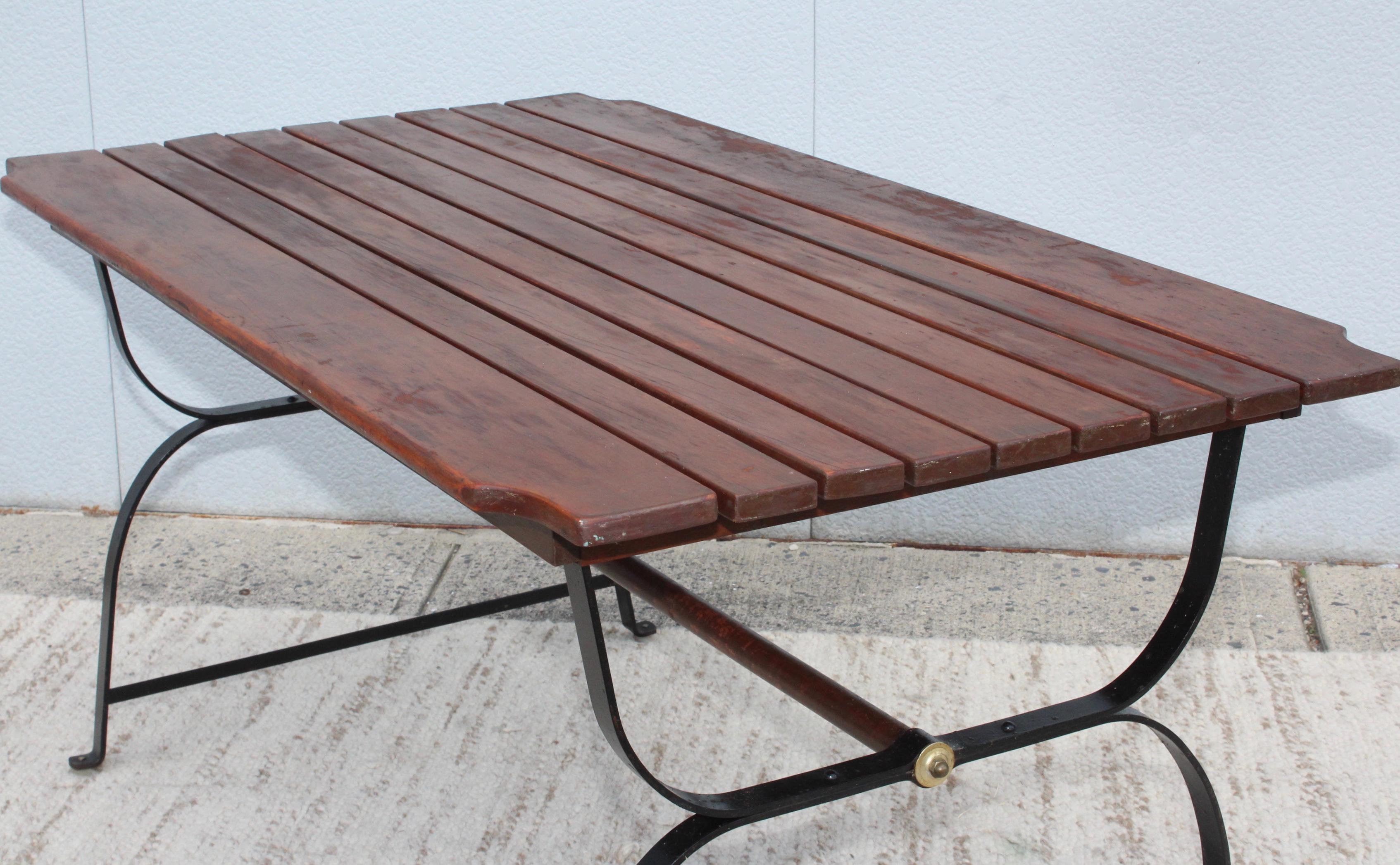 1960s French Style Dining Table with Nesting Benches 6