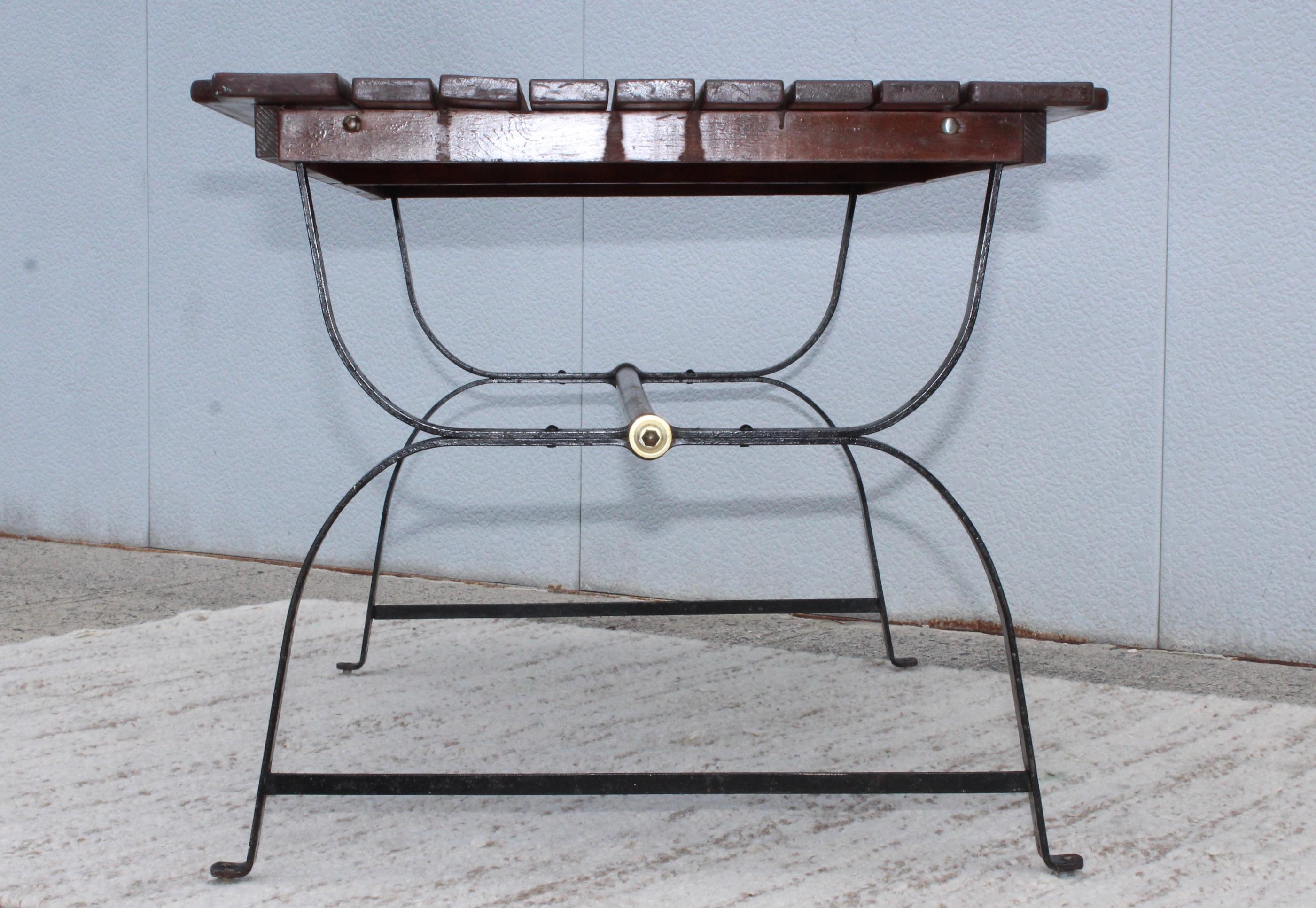 1960s French Style Dining Table with Nesting Benches 7
