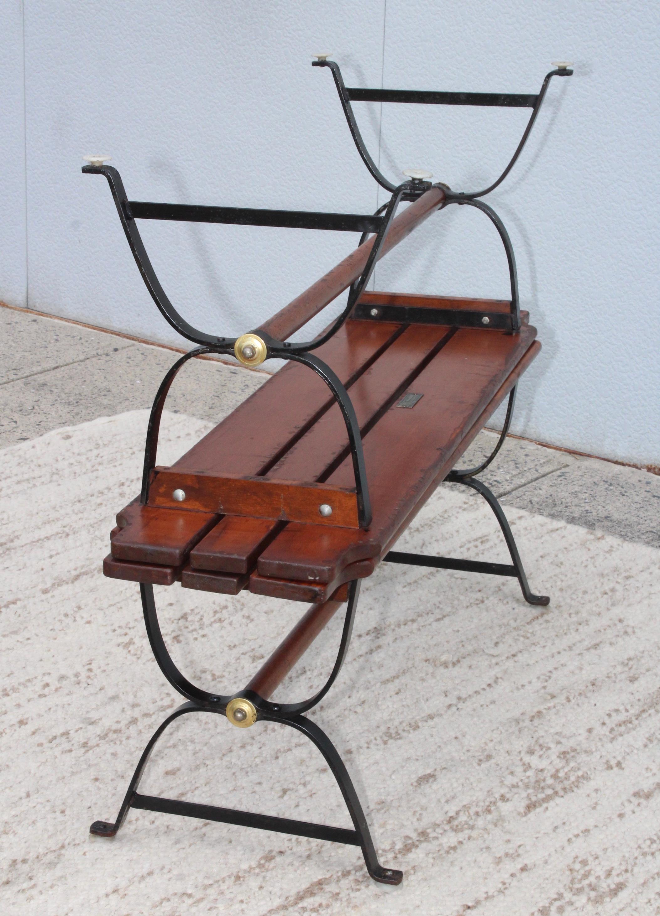1960s French Style Dining Table with Nesting Benches 12