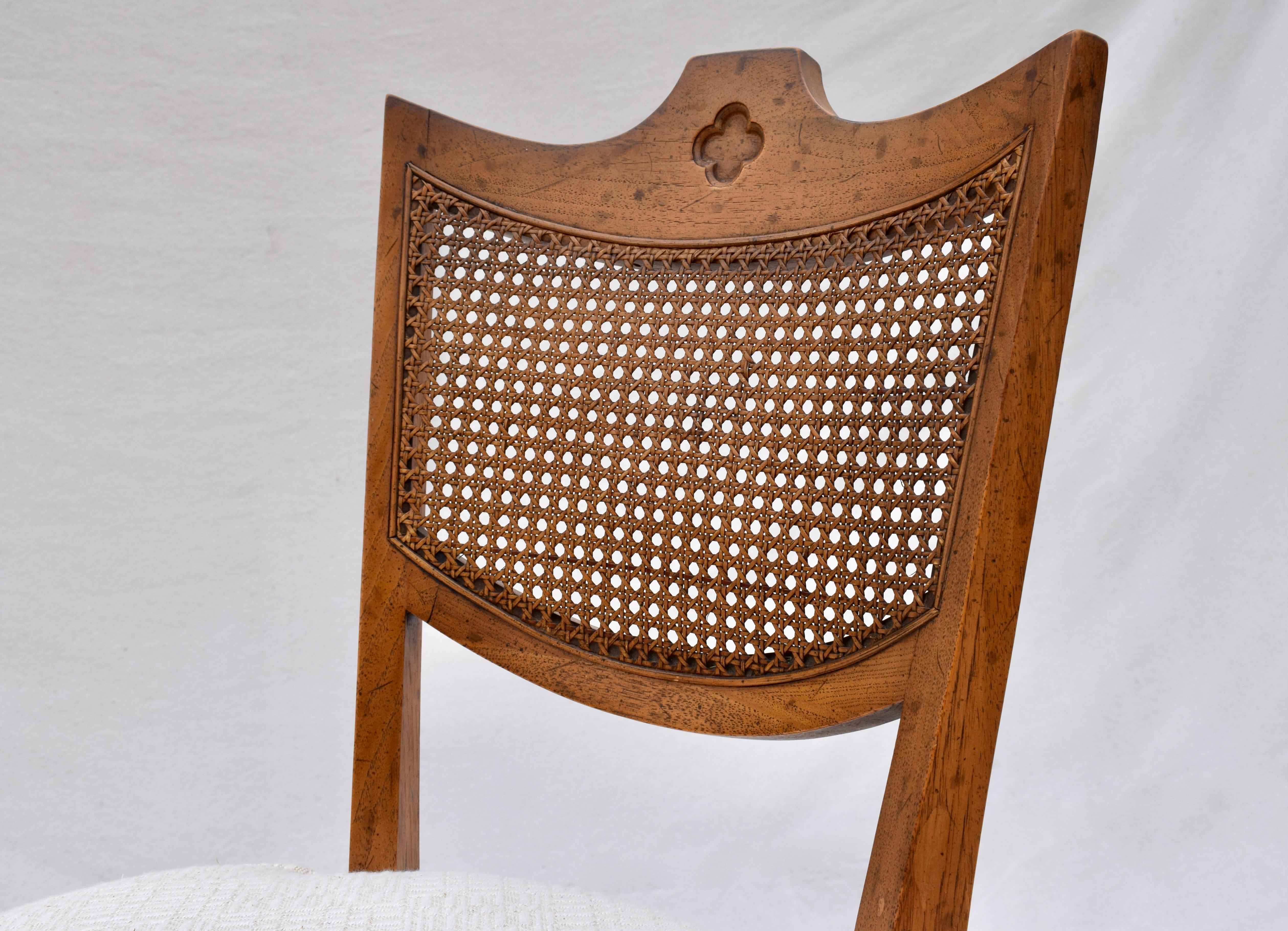 1960's French Style Game Table with Four Caned Chairs by Heritage Furniture 3