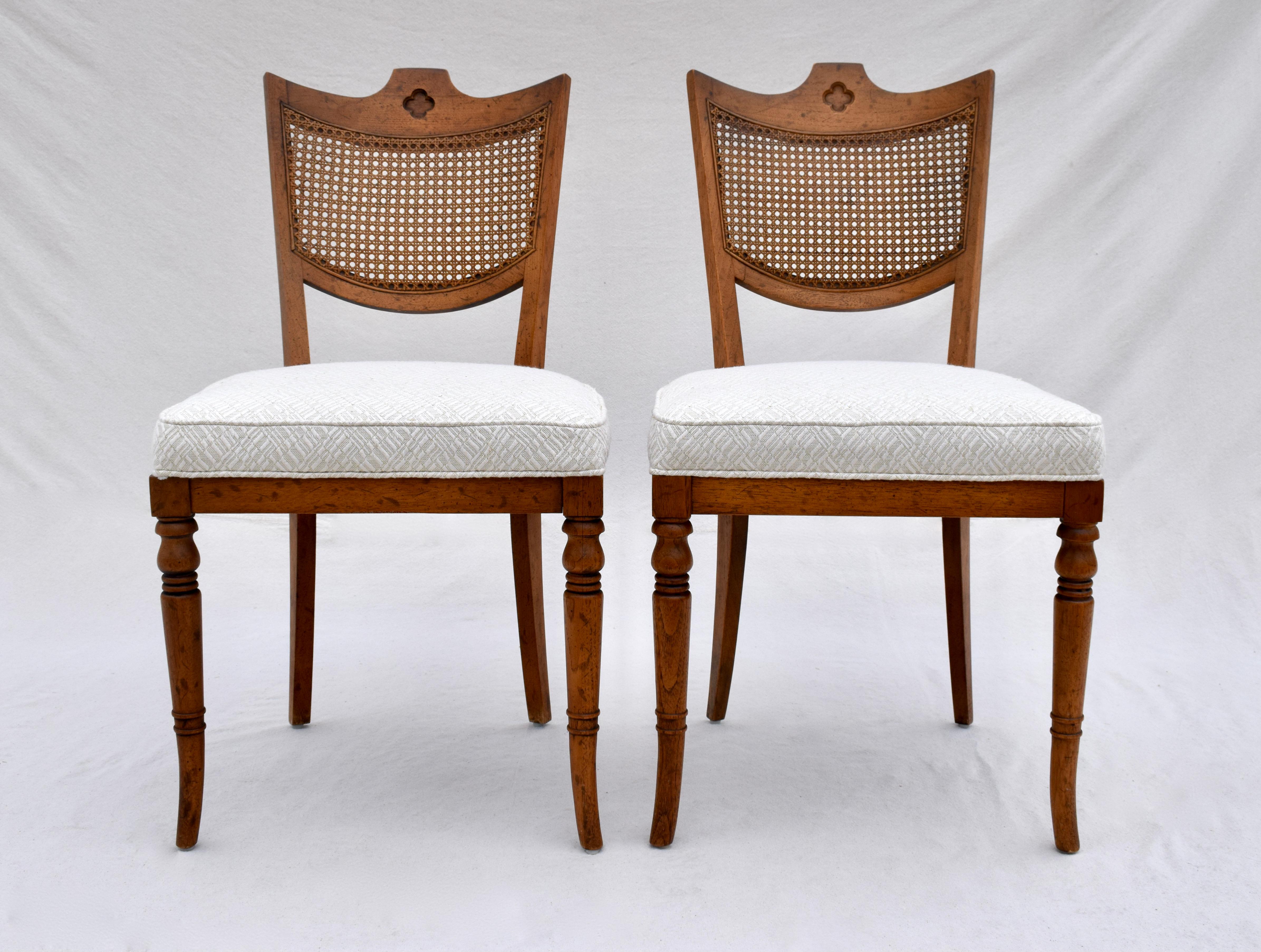 1960's French Style Game Table with Four Caned Chairs by Heritage Furniture 6