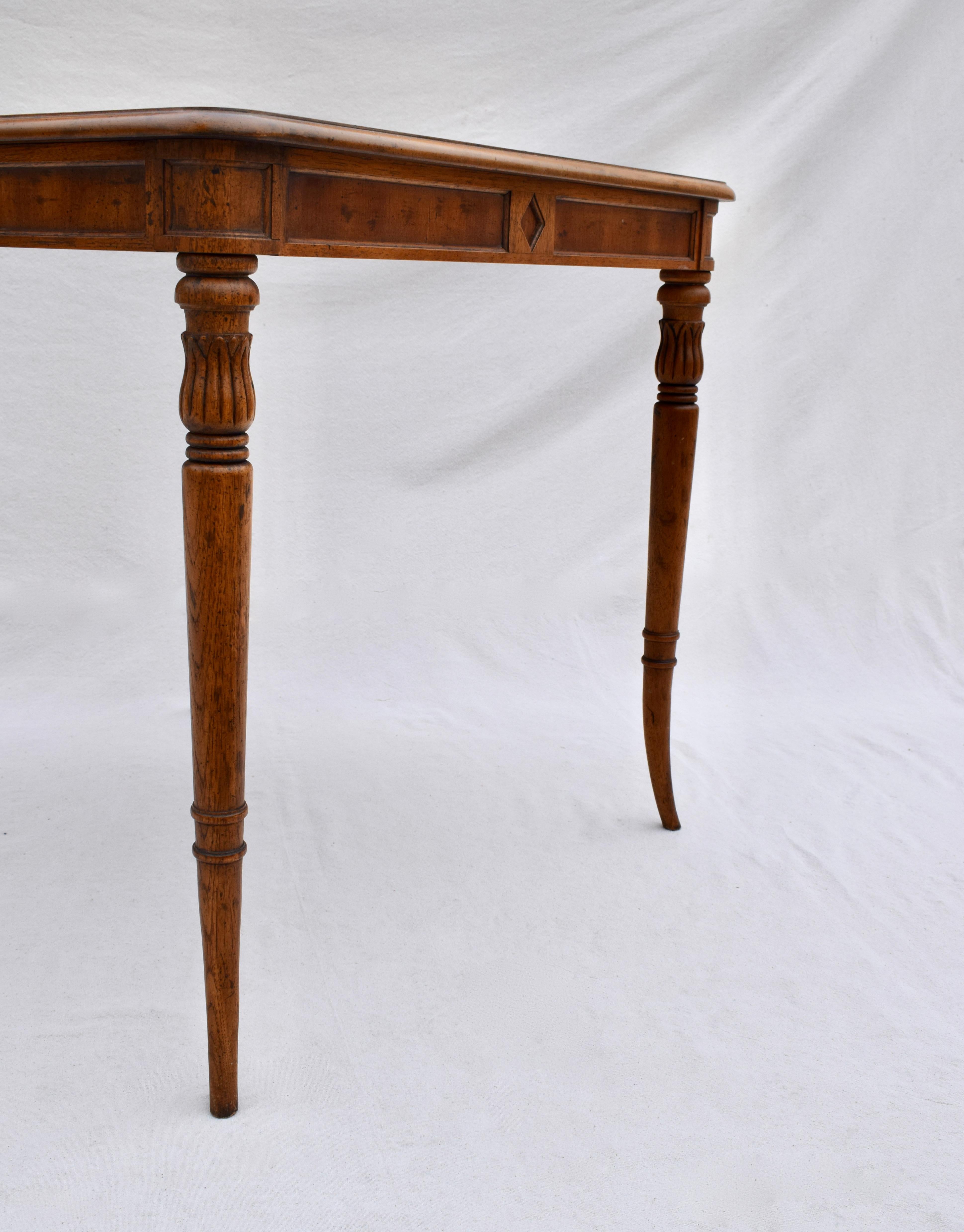 Woven 1960's French Style Game Table with Four Caned Chairs by Heritage Furniture