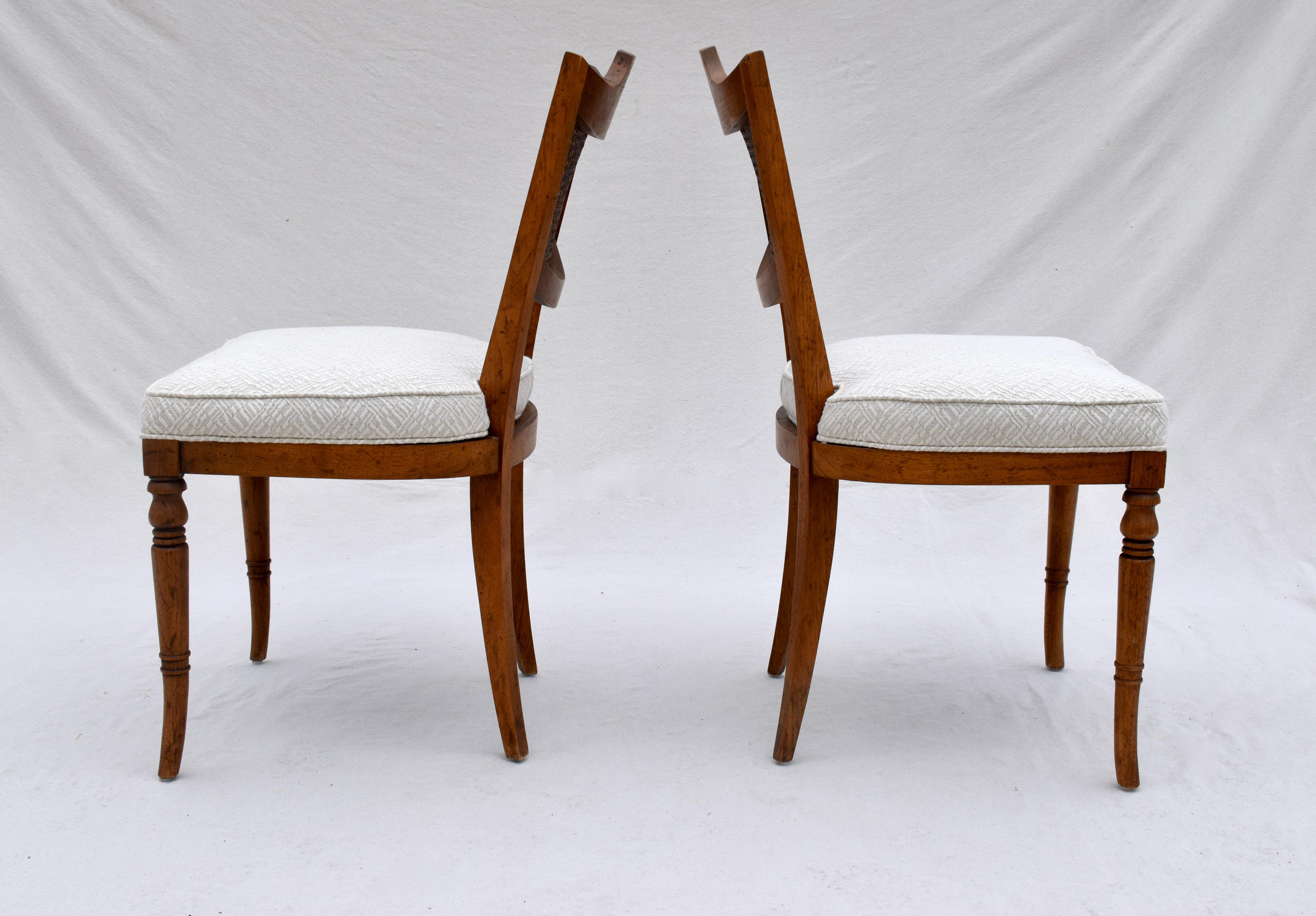 20th Century 1960's French Style Game Table with Four Caned Chairs by Heritage Furniture