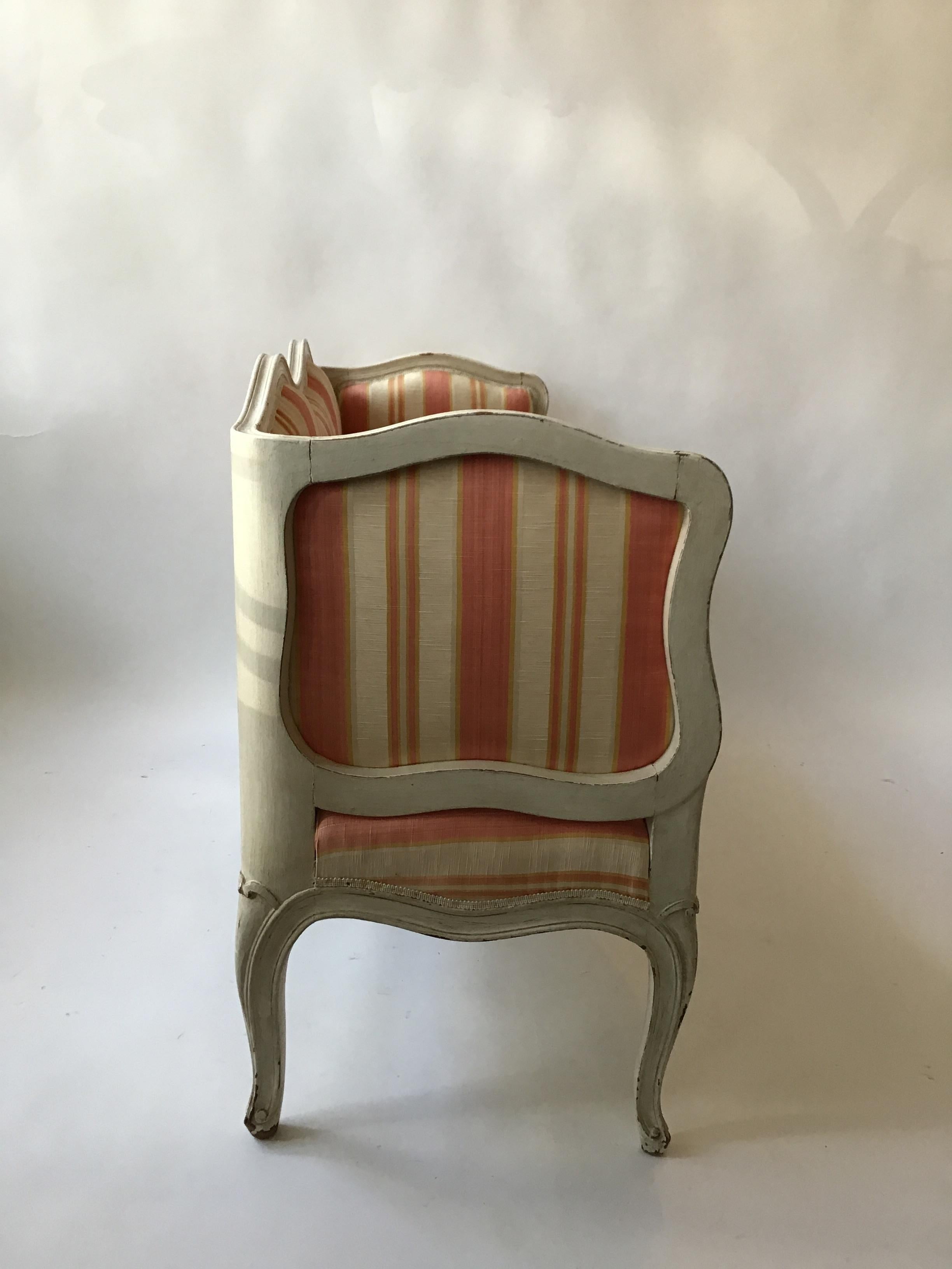 Louis XV.-Hohe Beistellbank/Sessel im französischen Stil der 1960er Jahre im Angebot 2