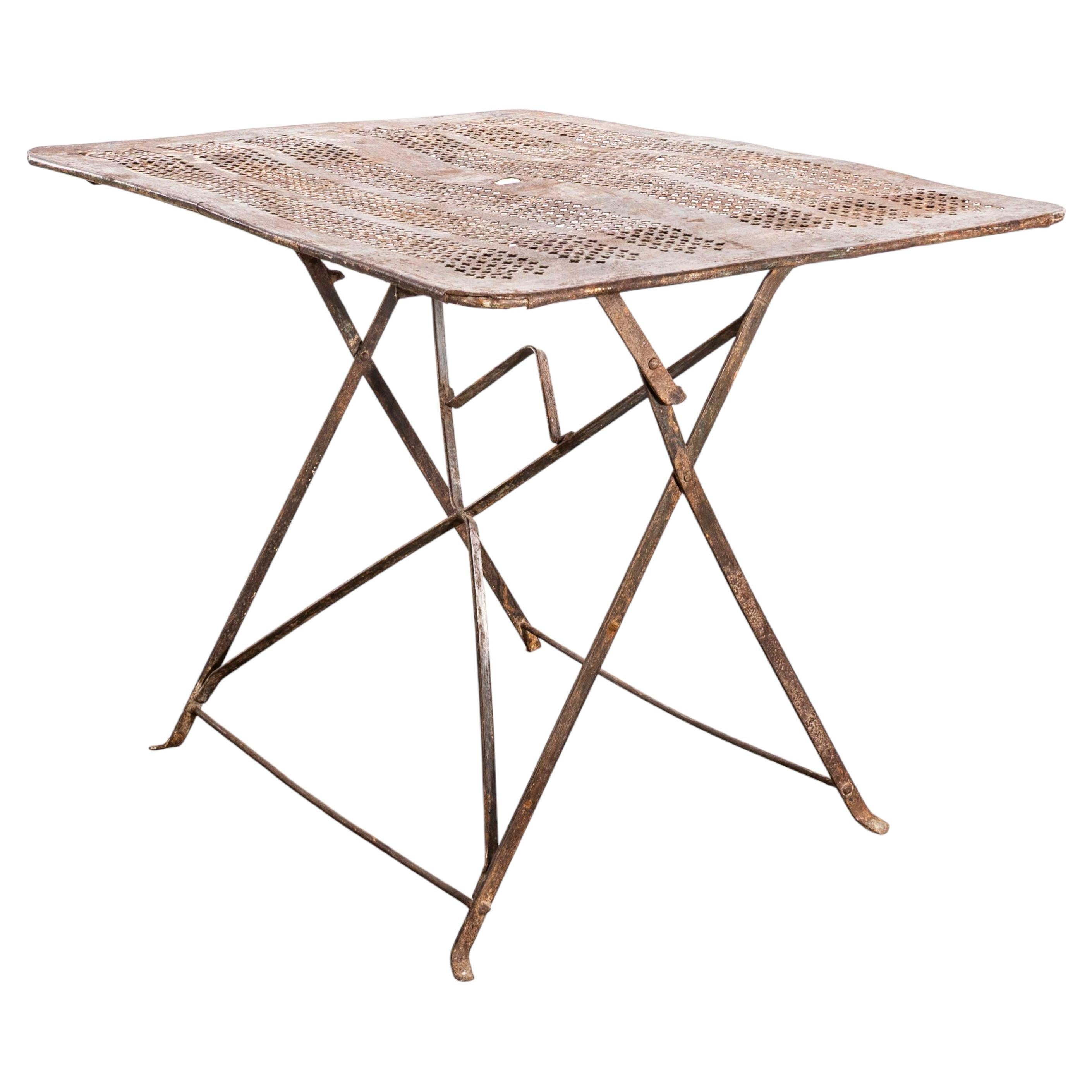1960's French Table With Perforated Top In Style Of Mathieu Matégot For Sale