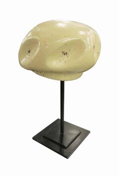 1960s French Tan Hat Mold Stand Sculpture