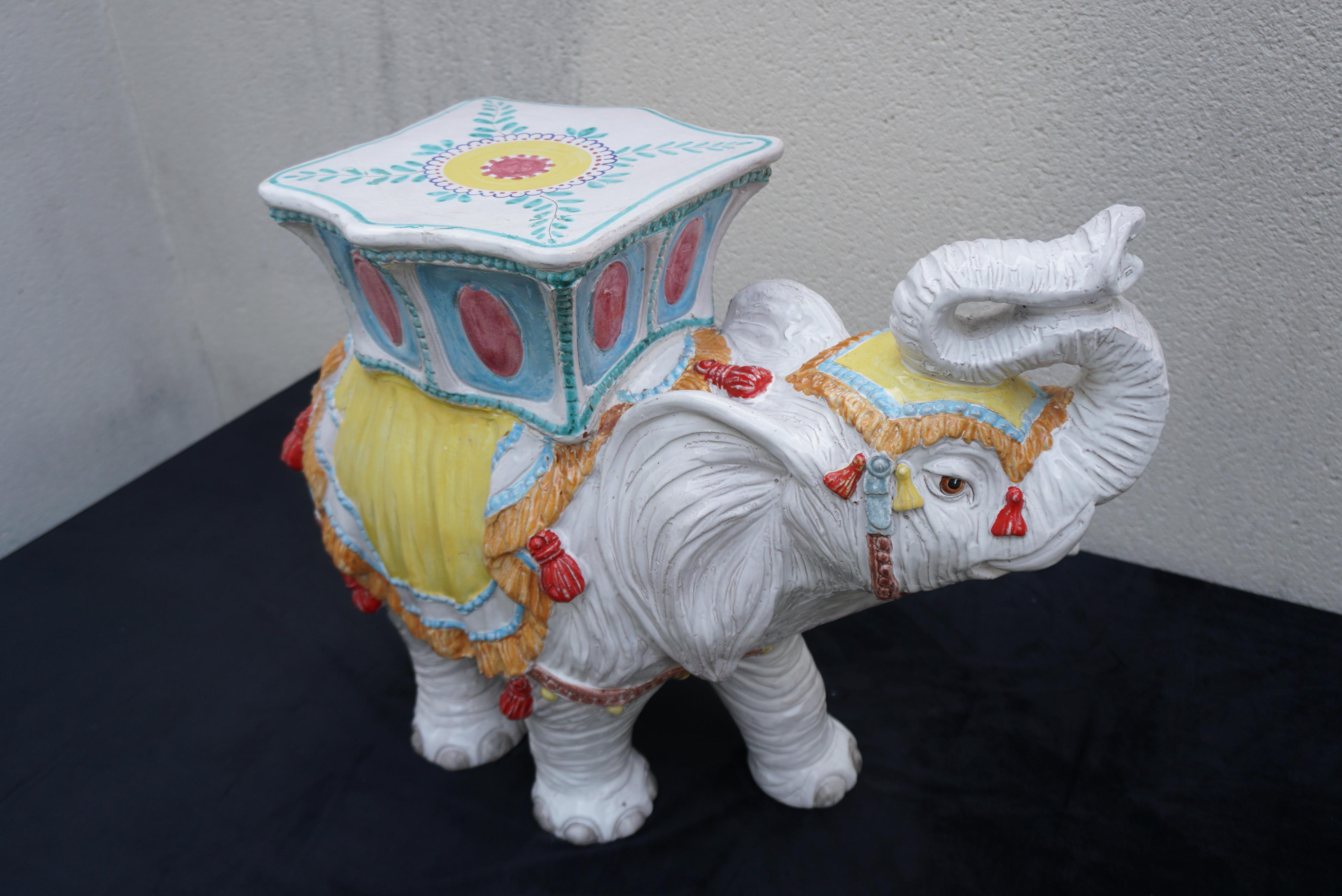 1960s French Terracotta Elephant Sculpture For Sale 3