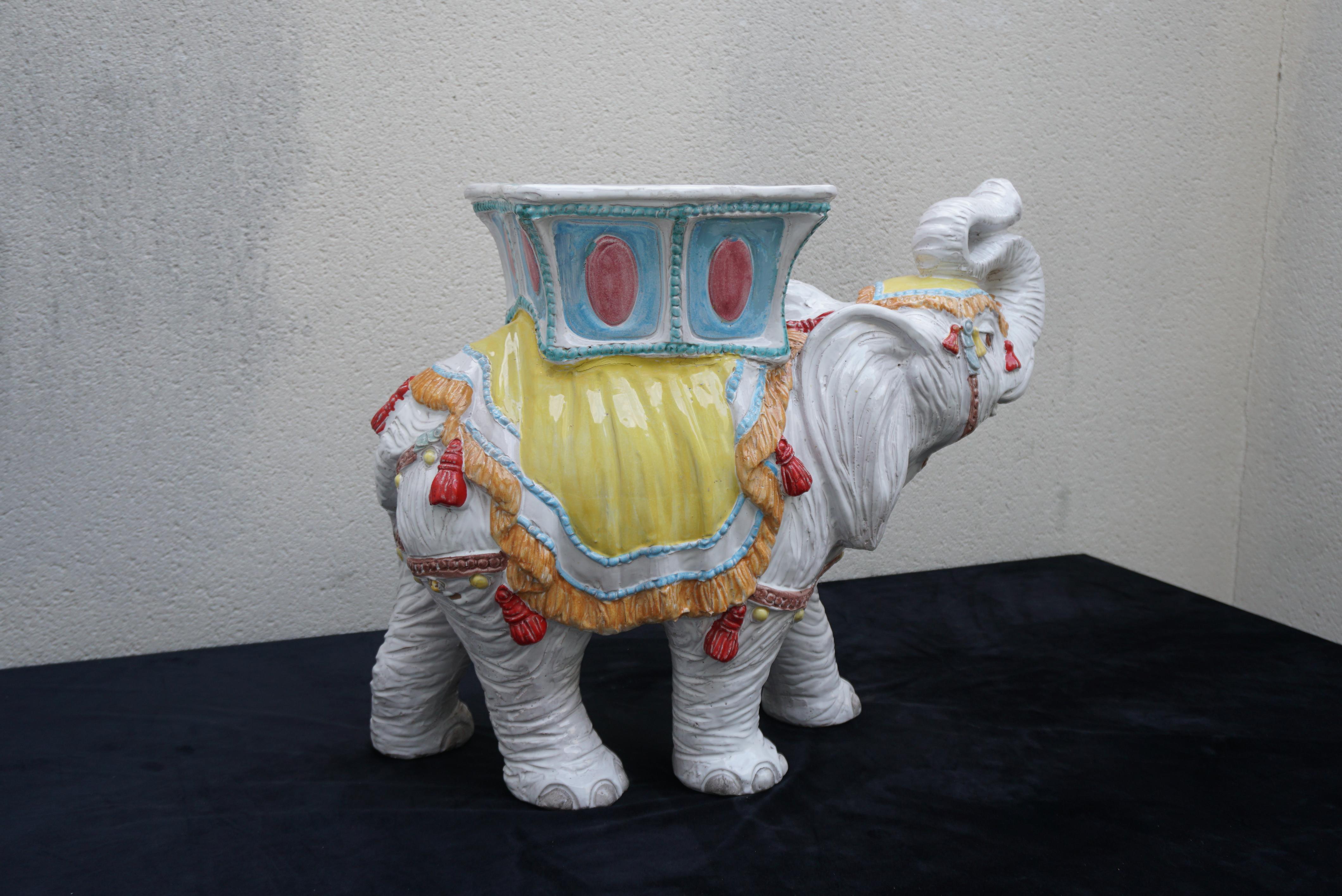 1960s French Terracotta Elephant Sculpture For Sale 4