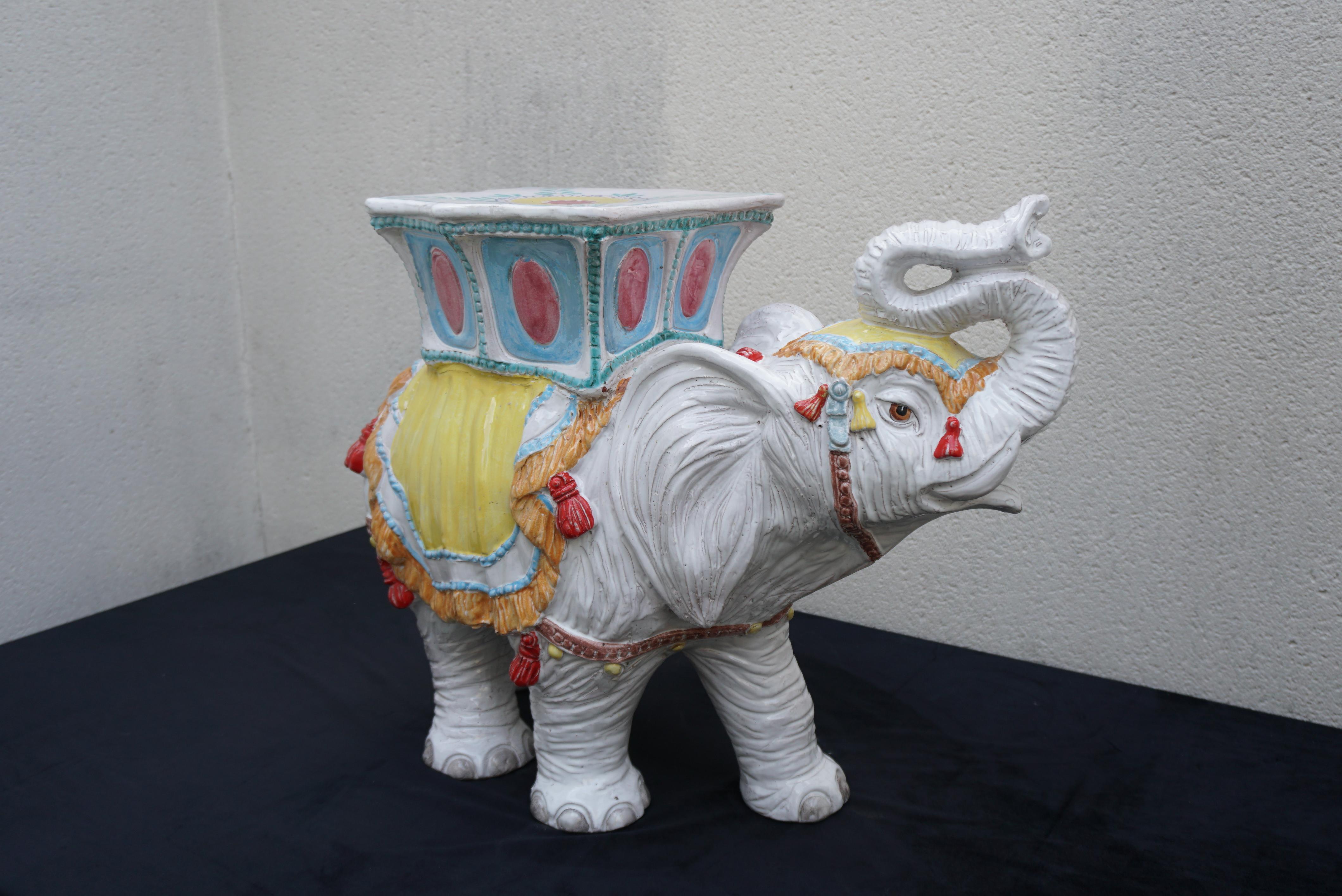 20th Century 1960s French Terracotta Elephant Sculpture For Sale