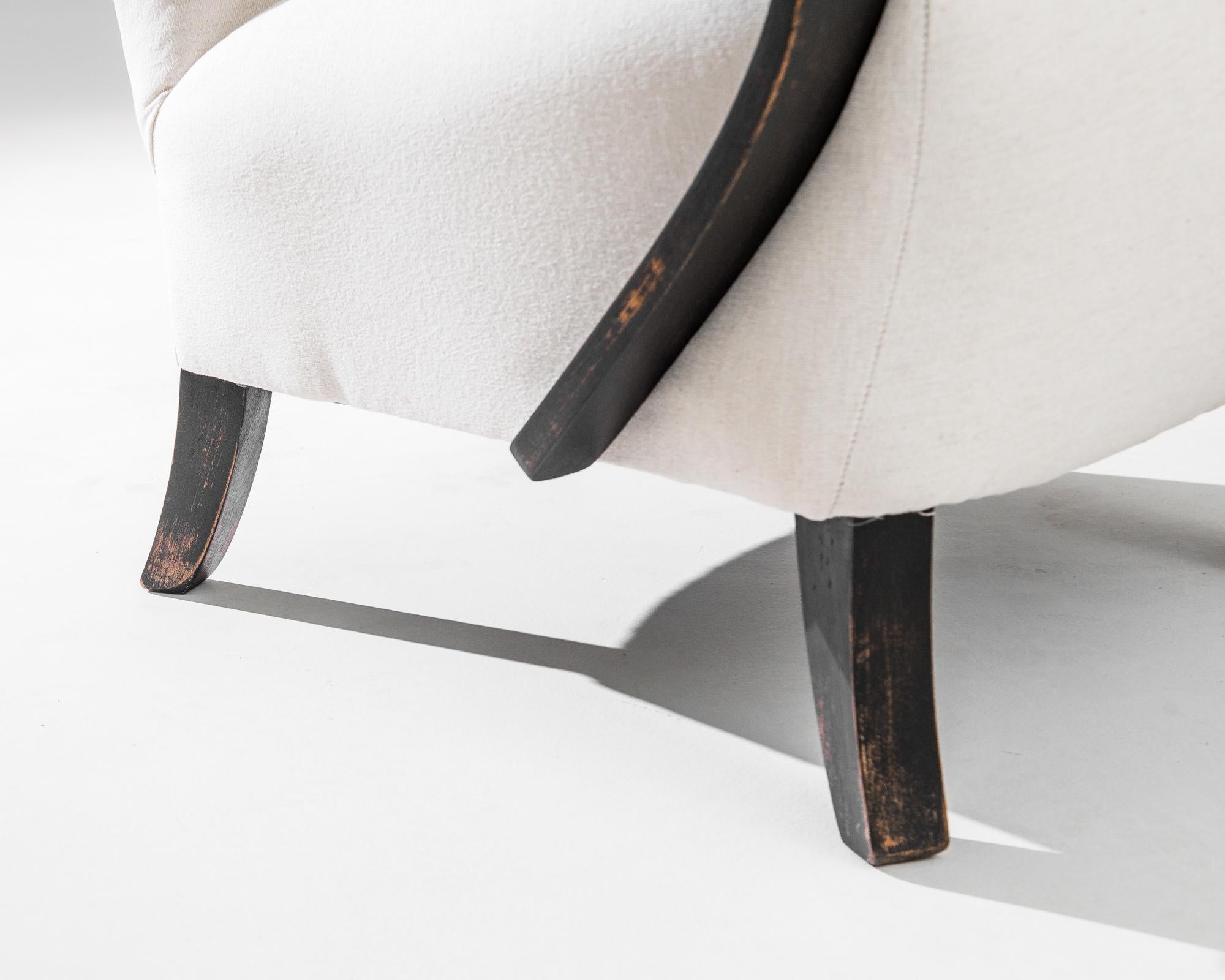 20th Century 1960s French Upholstered Armchairs, a Pair For Sale
