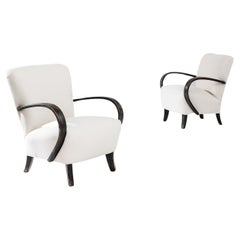 1960s French Upholstered Armchairs, a Pair