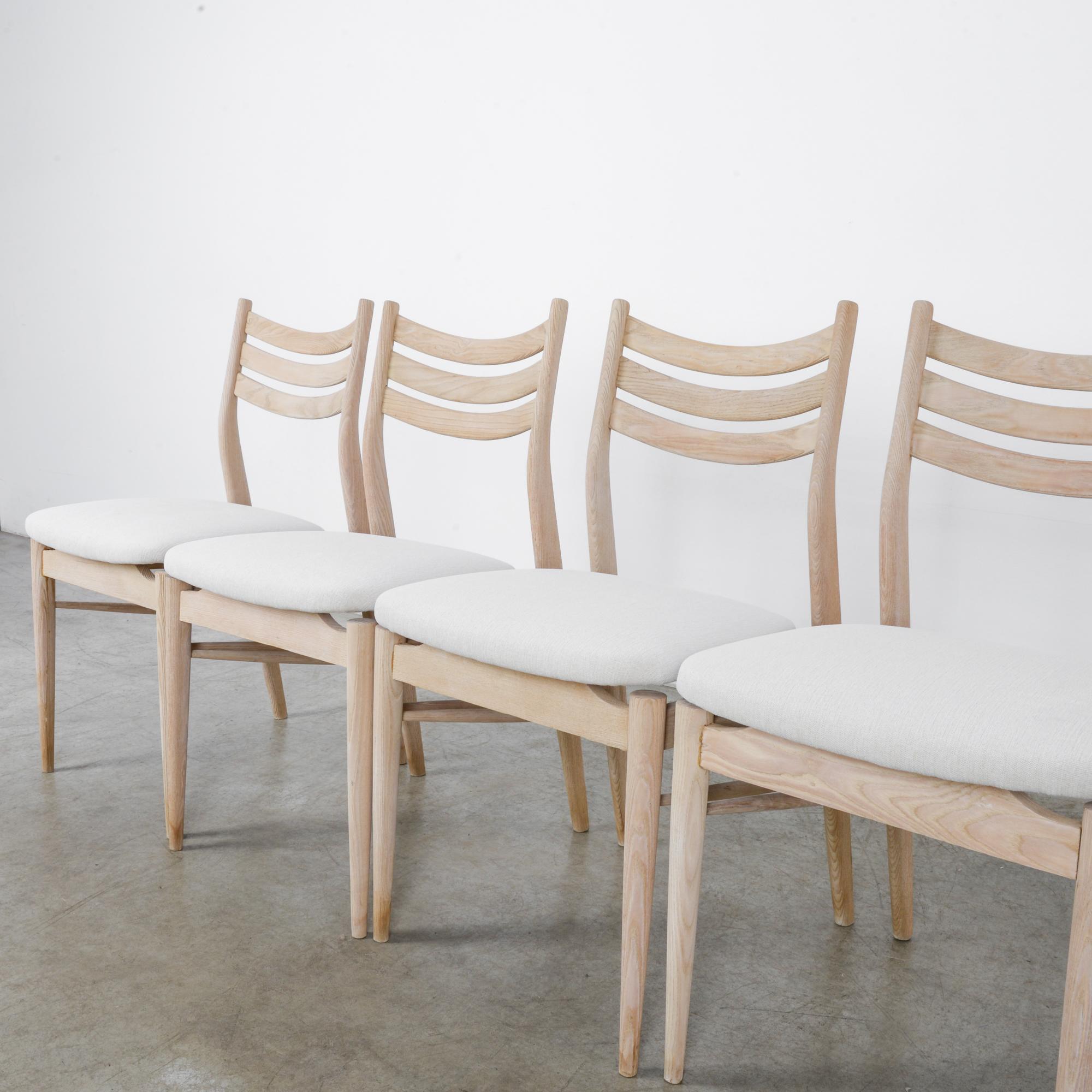 1960s French Upholstered Dining Chairs, Set of Four 1