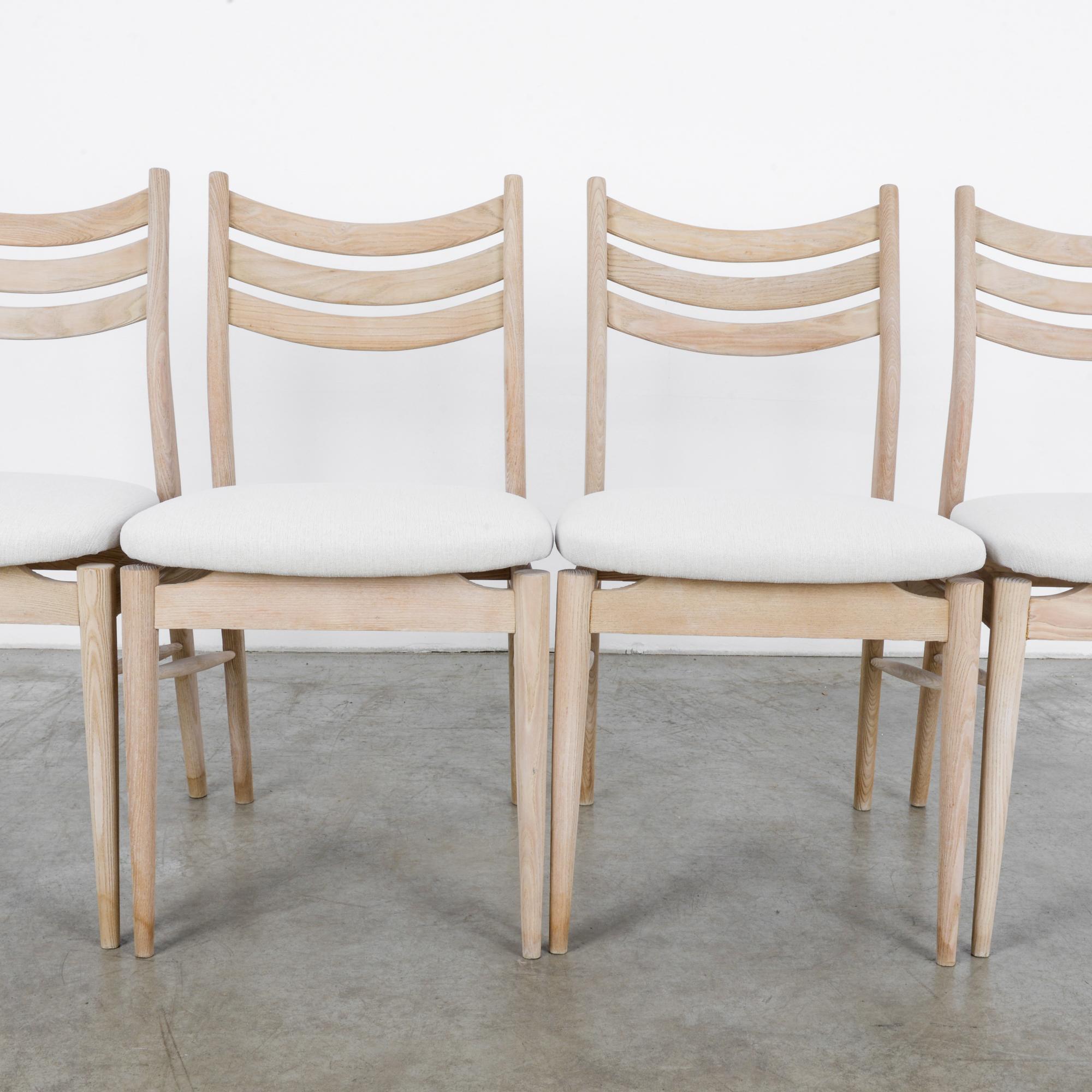 1960s French Upholstered Dining Chairs, Set of Four 2