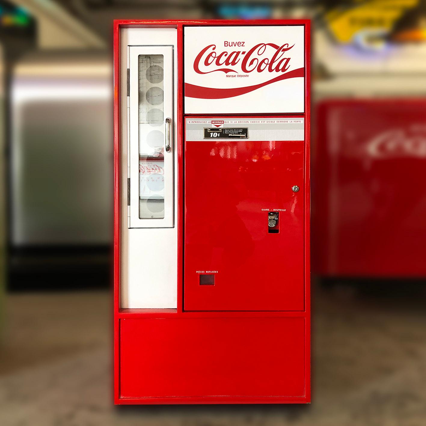 You'll have chilled bottles of Coke whenever you want them, with this retro vending machine.

Immensely popular and increasingly rare, the Vendo 56-B is the ultimate in American vintage products. This model, first manufactured in 1968, is entirely