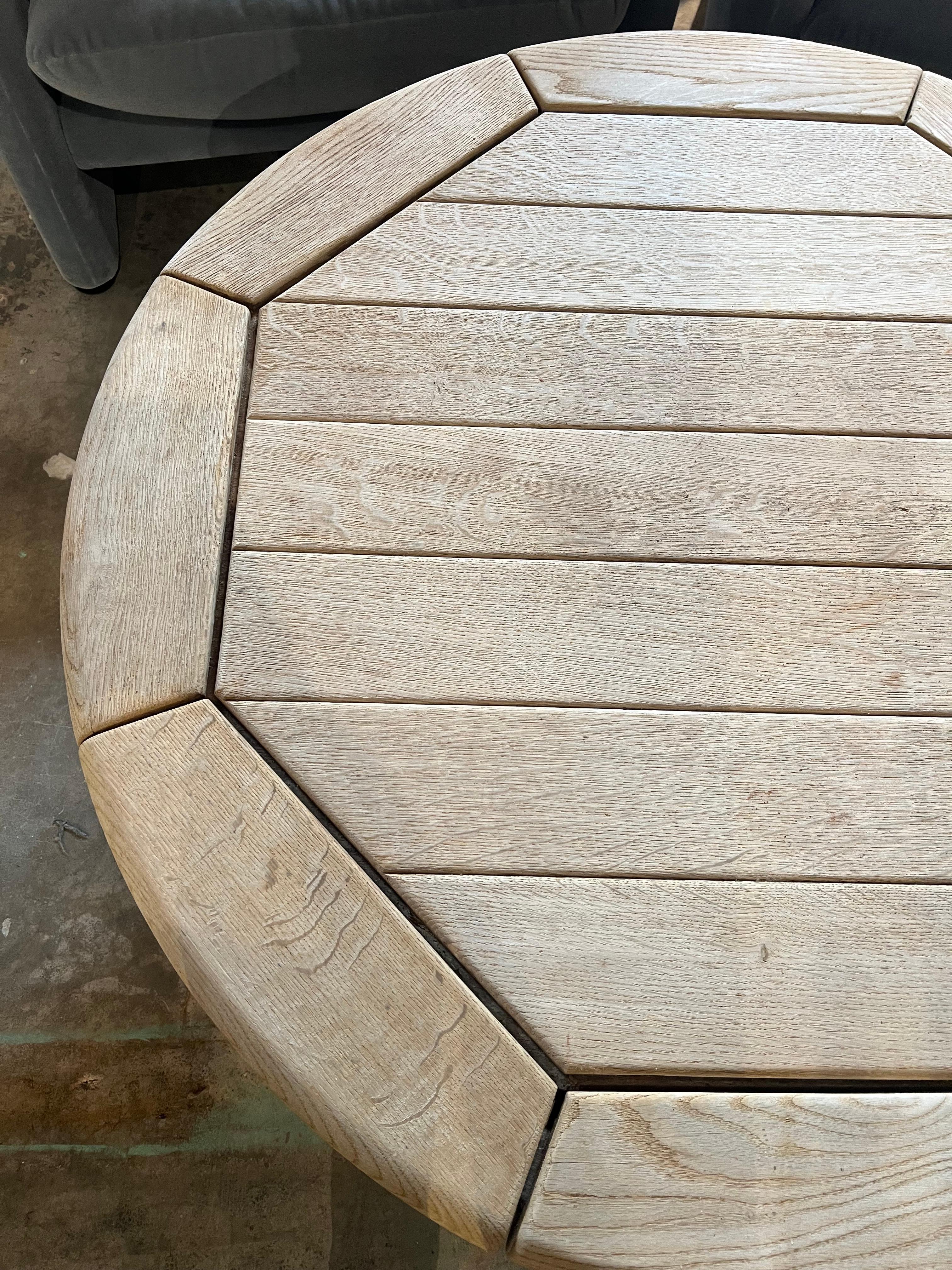 1960’s French White Oak Coffee Table In Good Condition In Chicago, IL