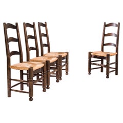 1960’s French Wicker Chairs, Set of Four