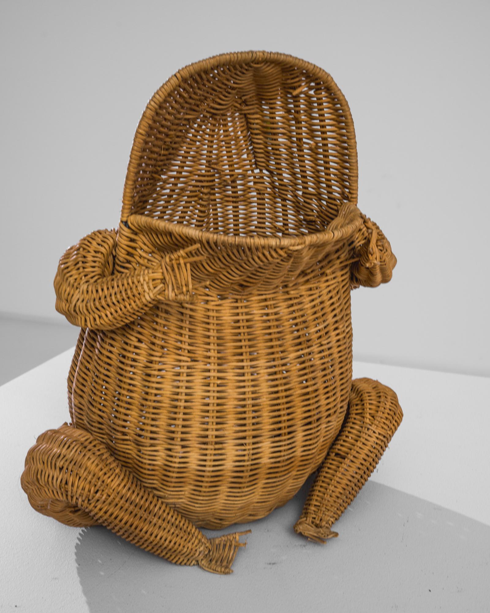 1960s French Wicker Frog Decoration 1