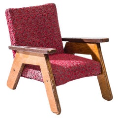 1960s French Wooden Armchair
