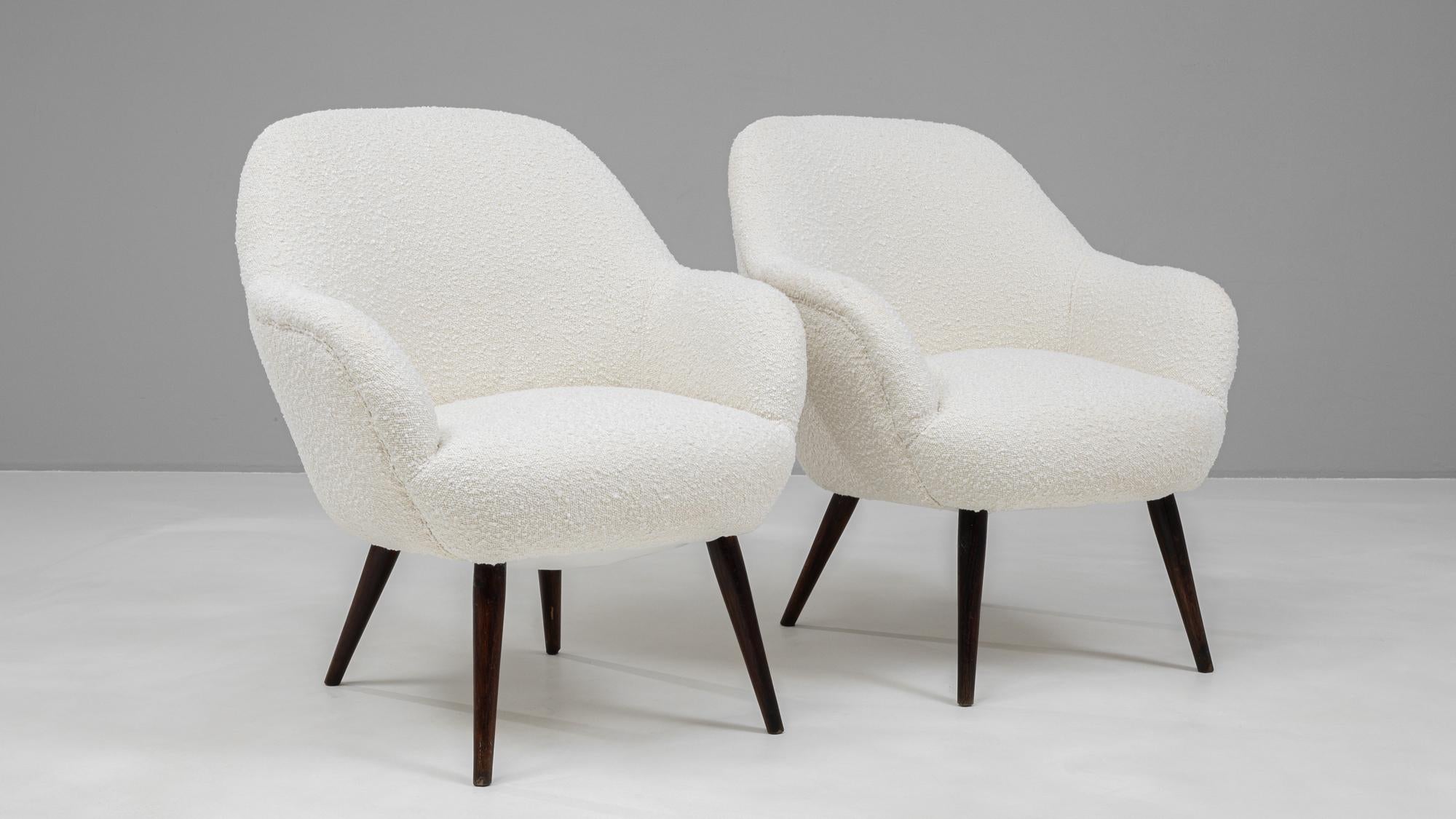 1960s French Wooden Chairs, a Pair For Sale 5