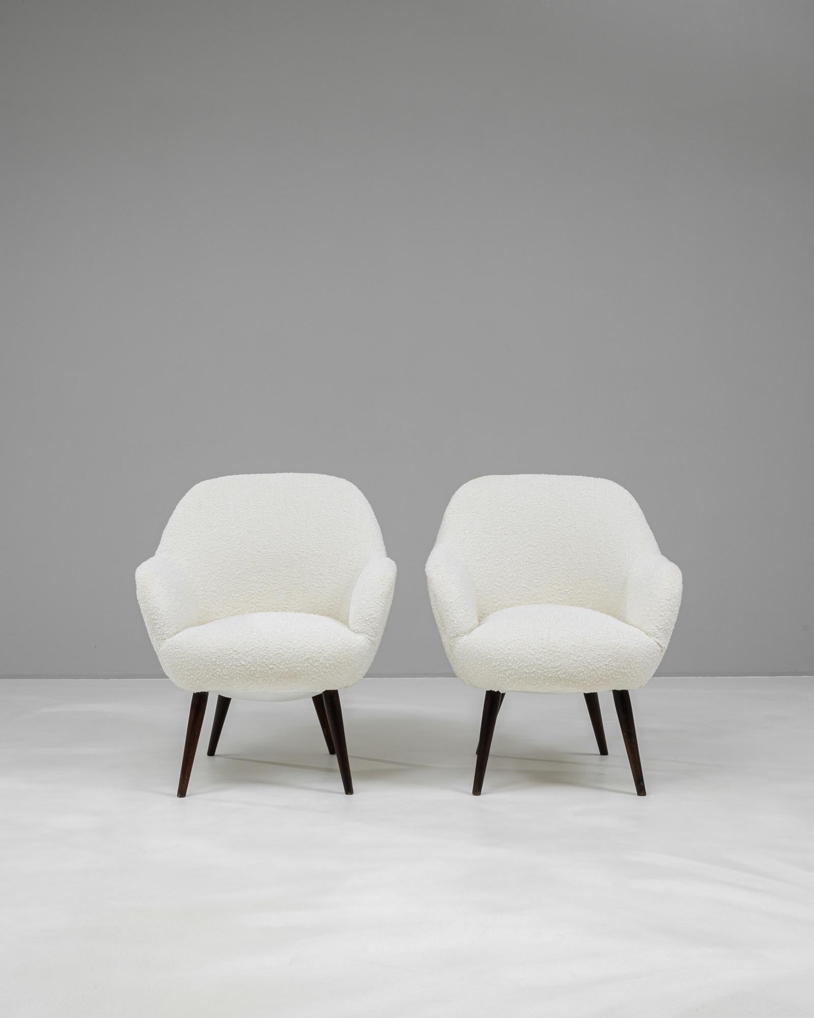 20th Century 1960s French Wooden Chairs, a Pair For Sale