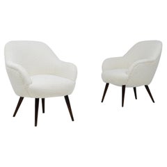 1960s French Wooden Chairs, a Pair