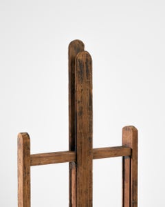 1960s French Wooden Easel on Wheels