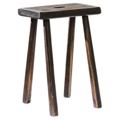 1960s French Wooden Stool