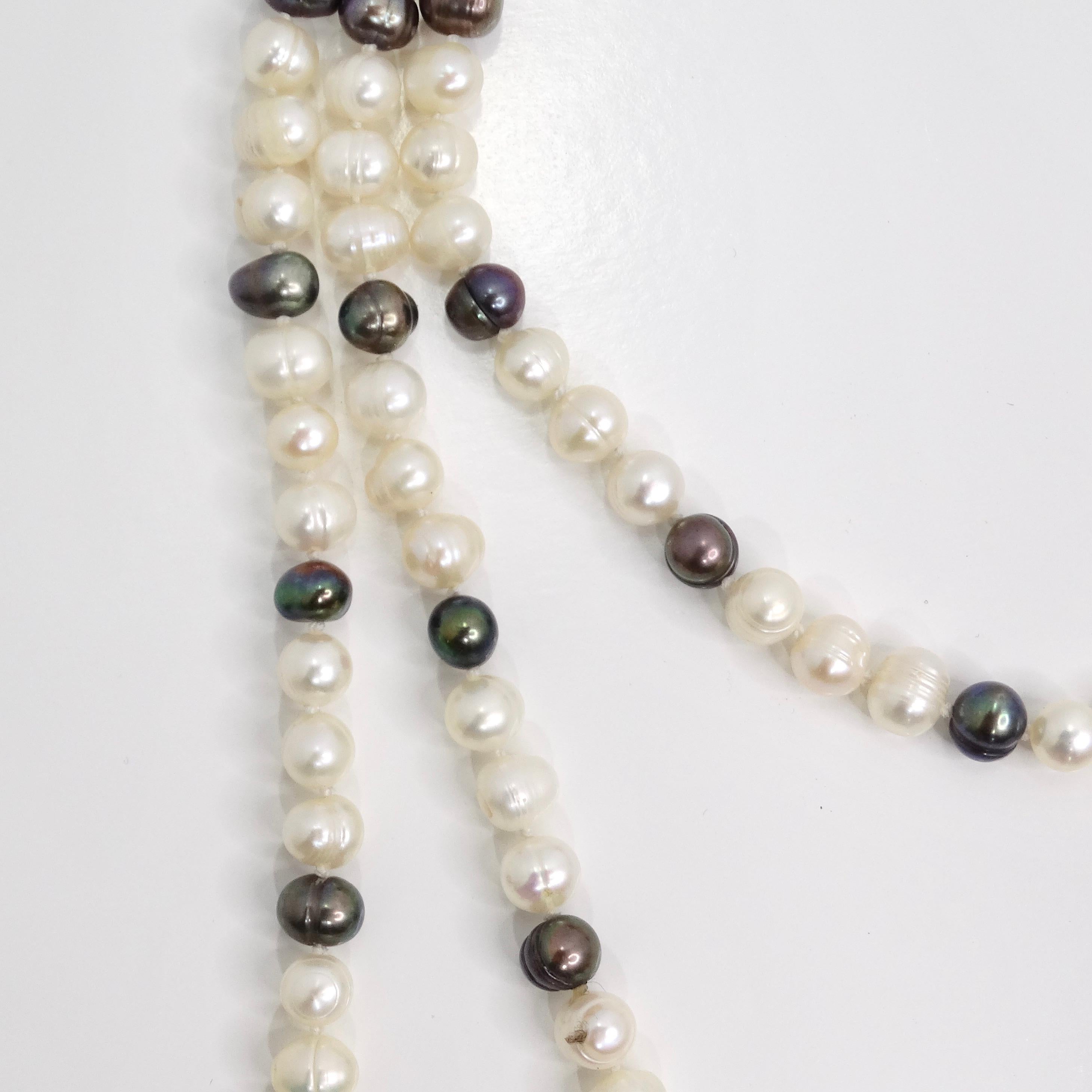 Collier de perles d'eau douce des années 1960 en vente 1