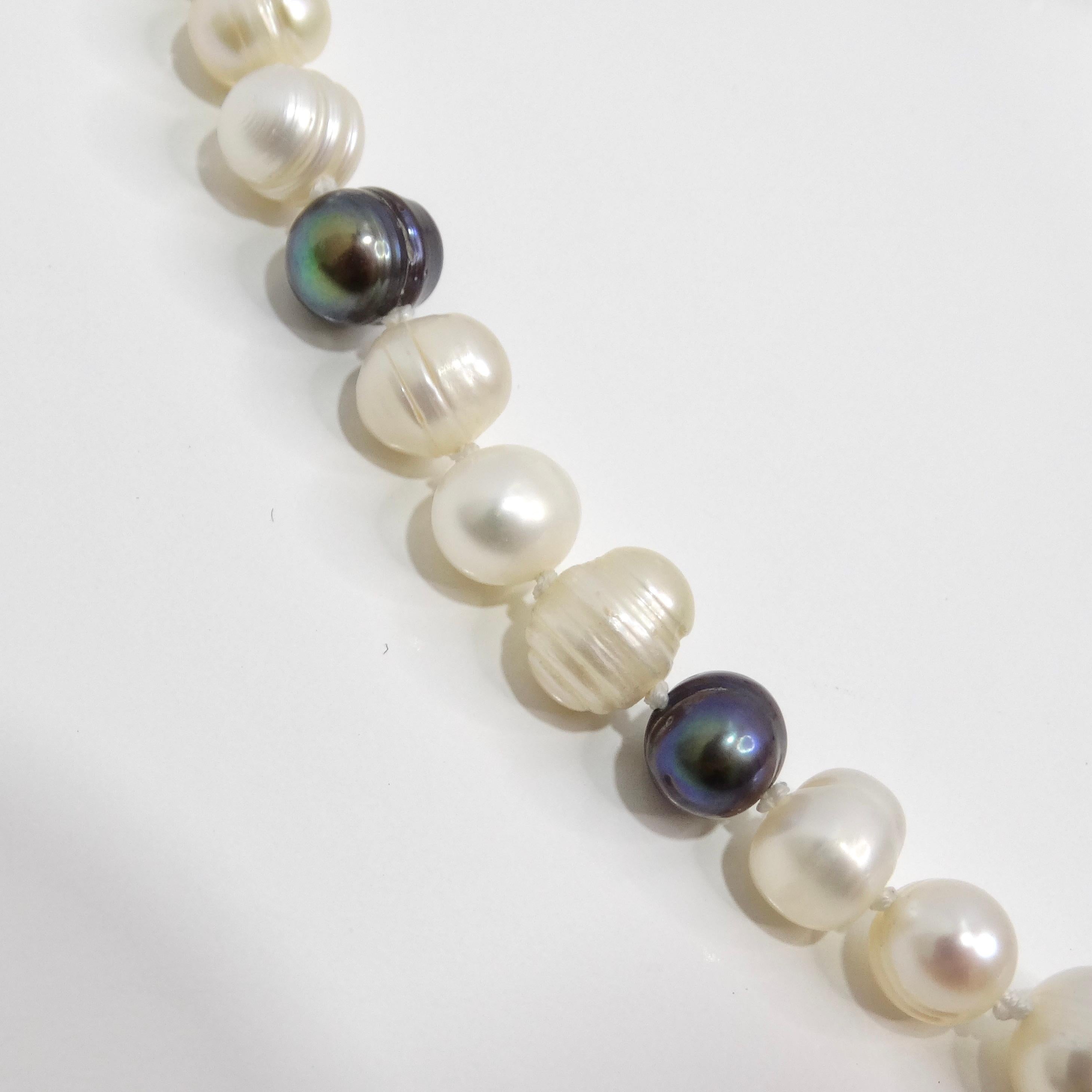 Collier de perles d'eau douce des années 1960 en vente 2