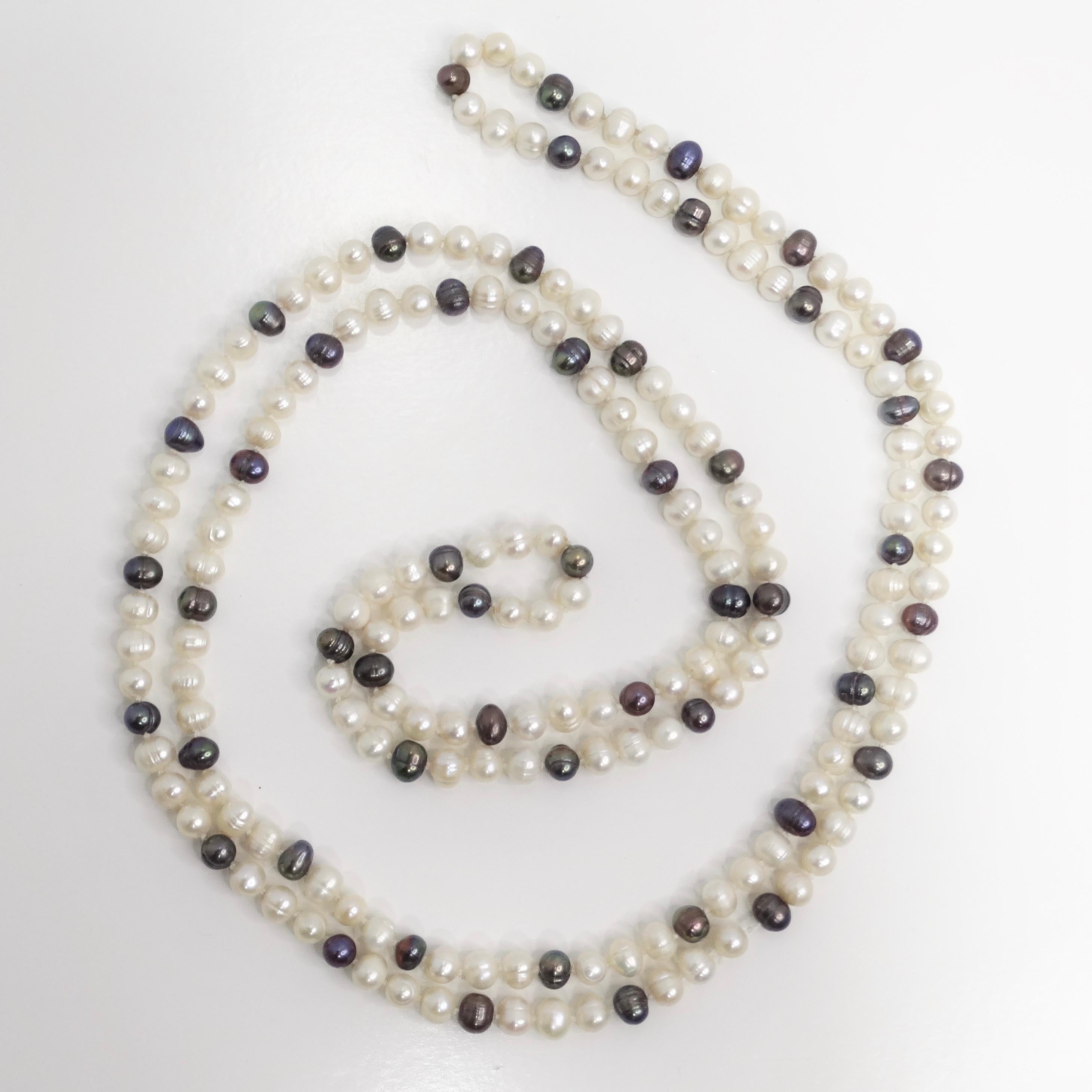 1960s Freshwater Pearl Necklace For Sale 3