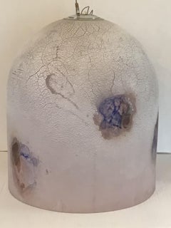 1960s Frosted Murano Glass Pendant Light