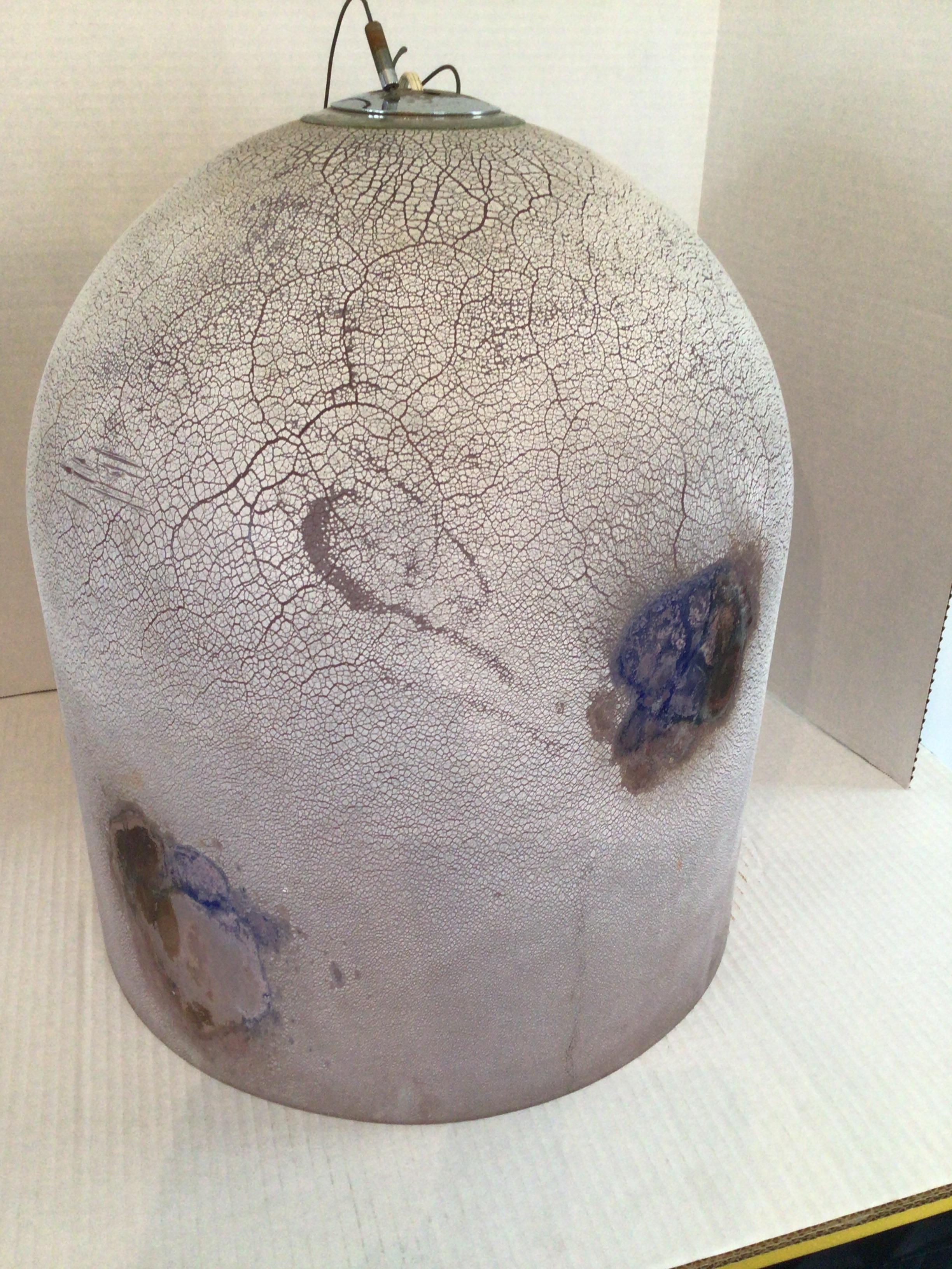 italien Suspension en verre de Murano dépoli des années 1960 en vente