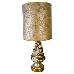 Tischlampe im Obststil aus den 1960er Jahren mit Schirm