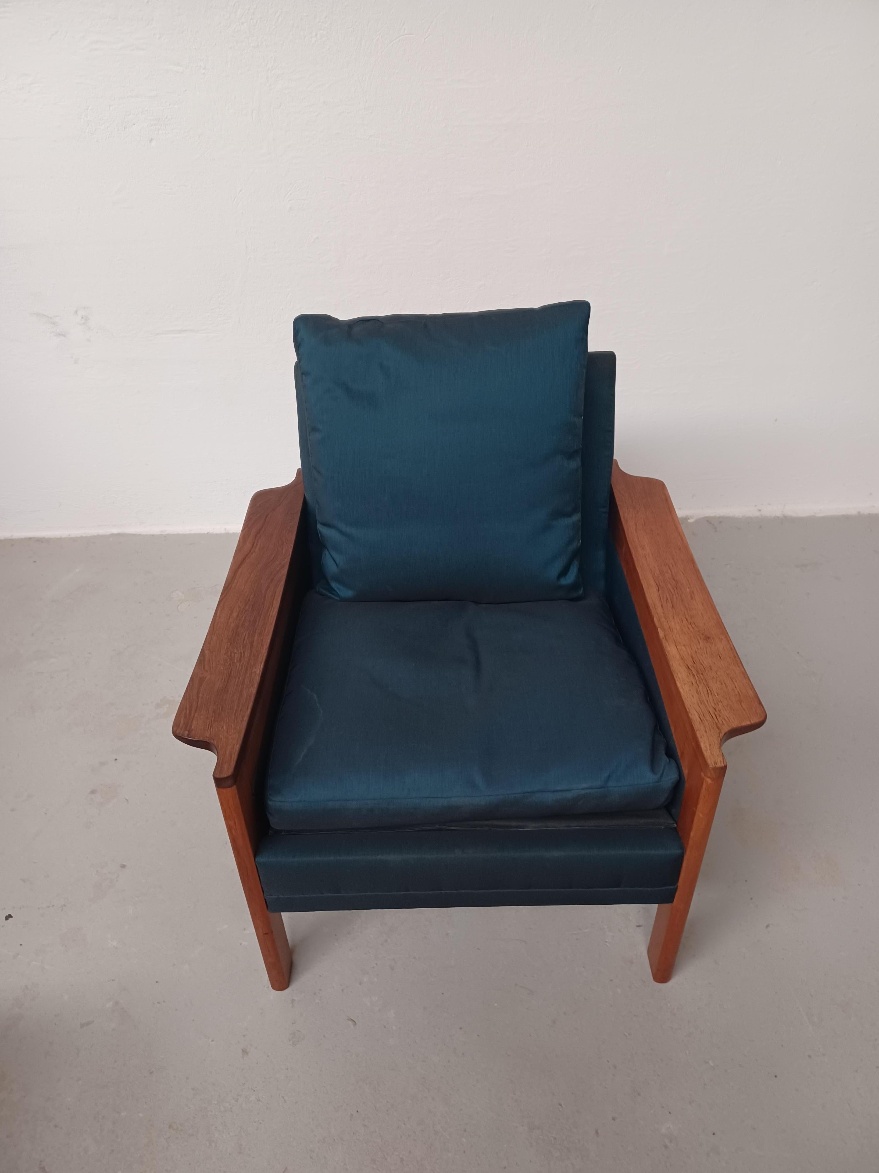 Silla de salón de palisandro Arne Wahl Iversen de los años 60 totalmente restaurada Moderno de mediados de siglo en venta