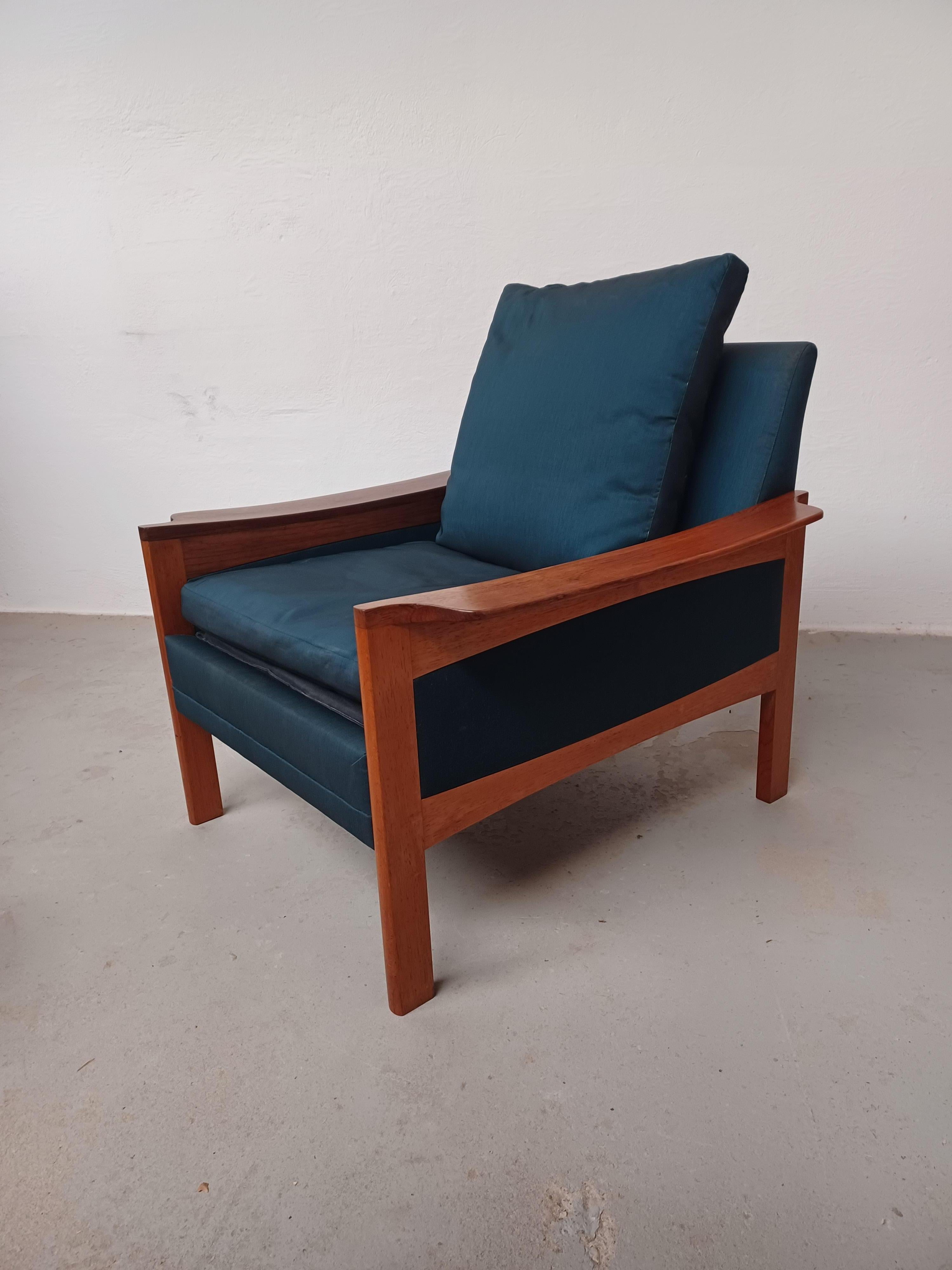 Silla de salón de palisandro Arne Wahl Iversen de los años 60 totalmente restaurada Danés en venta