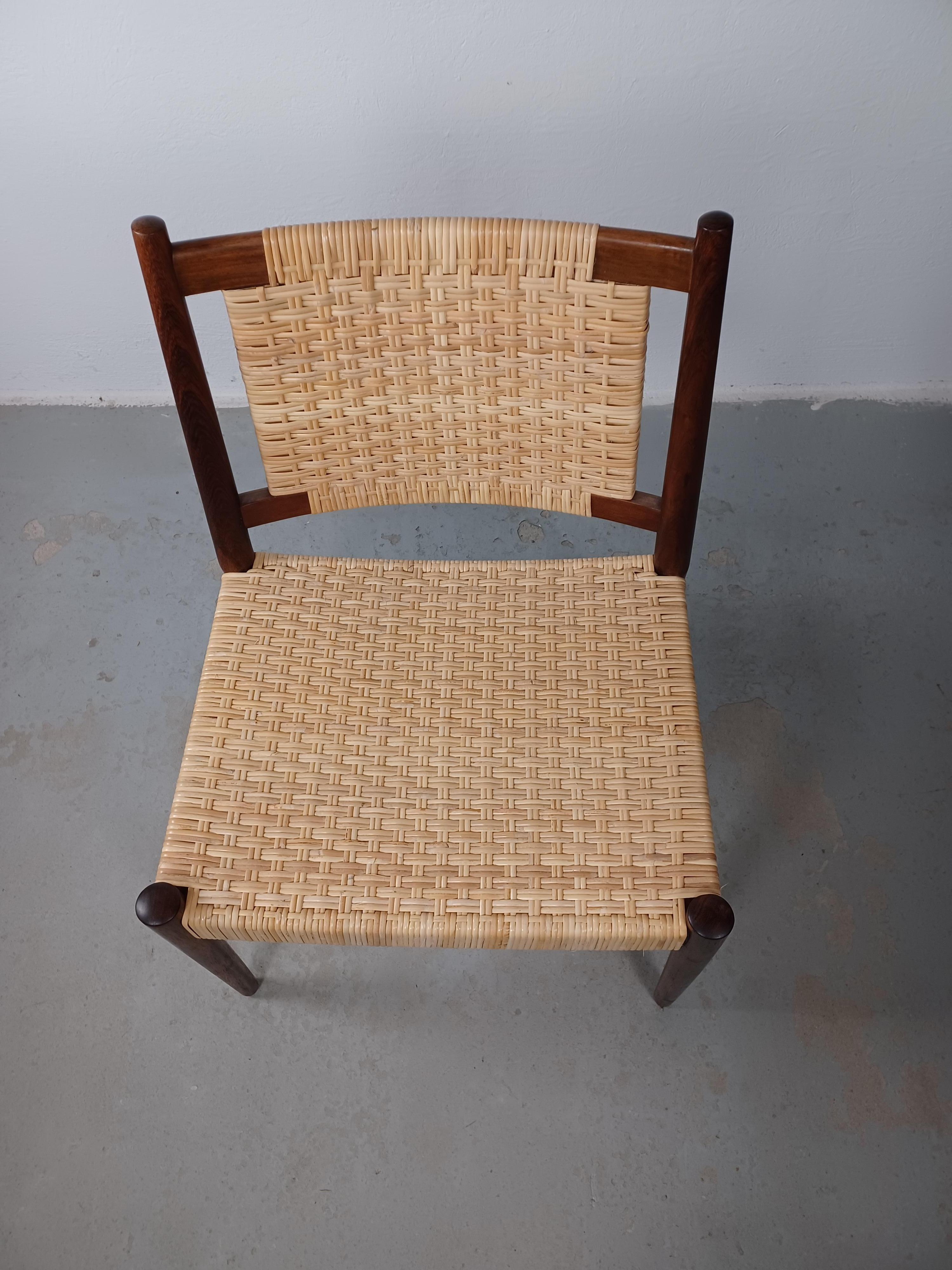 Scandinavian Modern 1960s Fully restored Danish Steffen Syrach-Larsen Rosewood Side Chair  For Sale