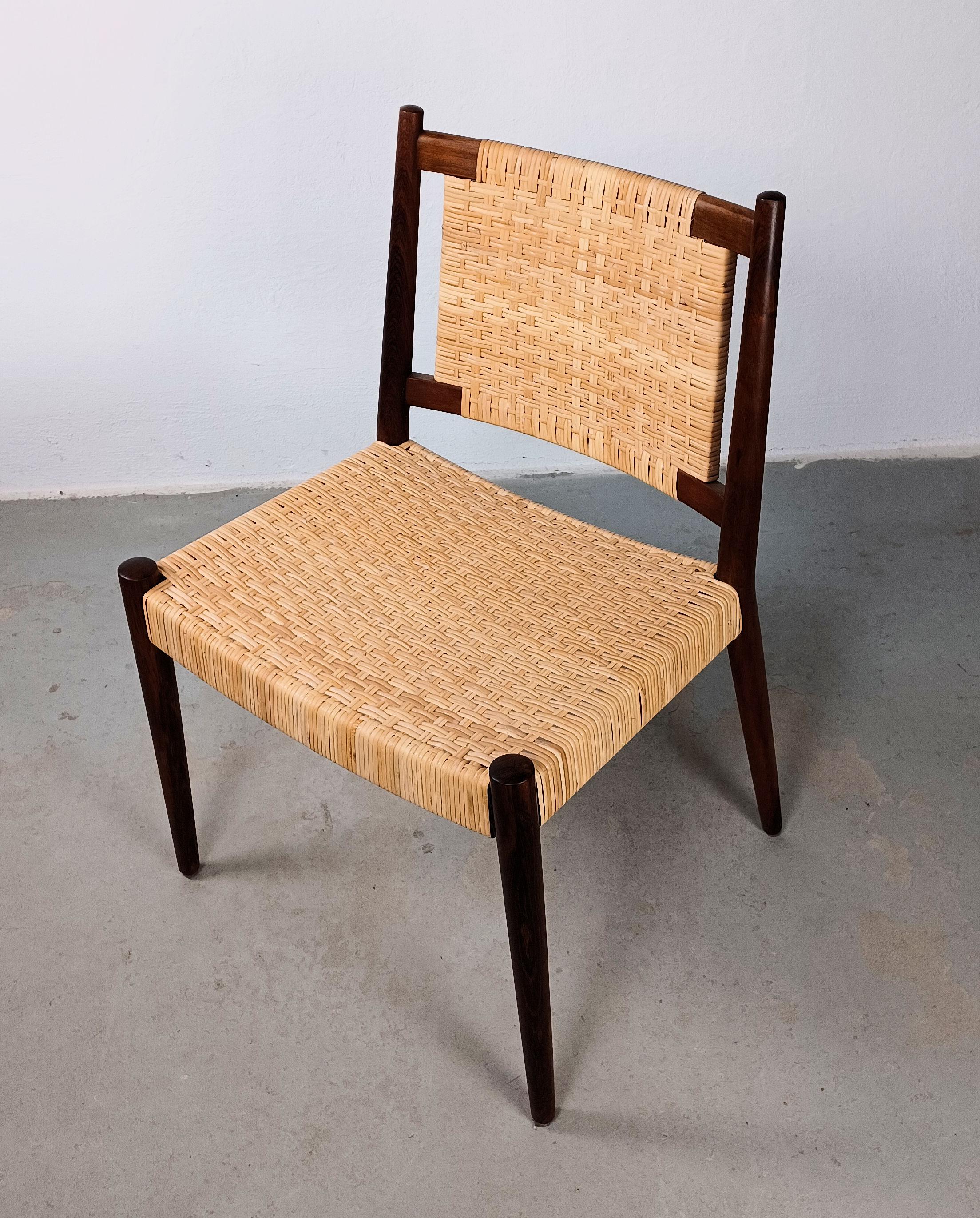 Mid-20th Century 1960s Fully restored Danish Steffen Syrach-Larsen Rosewood Side Chair  For Sale