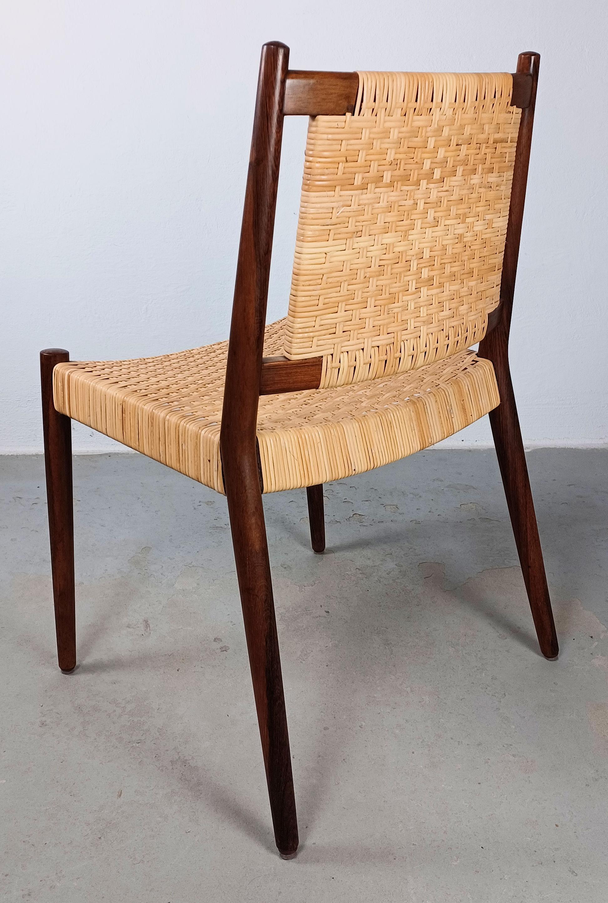 Bois de rose Chaise d'appoint danoise Steffen Syrach-Larsen entièrement restaurée des années 1960 en vente