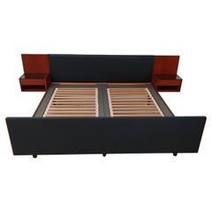 1960s Fully Restored Hans J. Wegner Queen Size Teak Bed with Nightstands