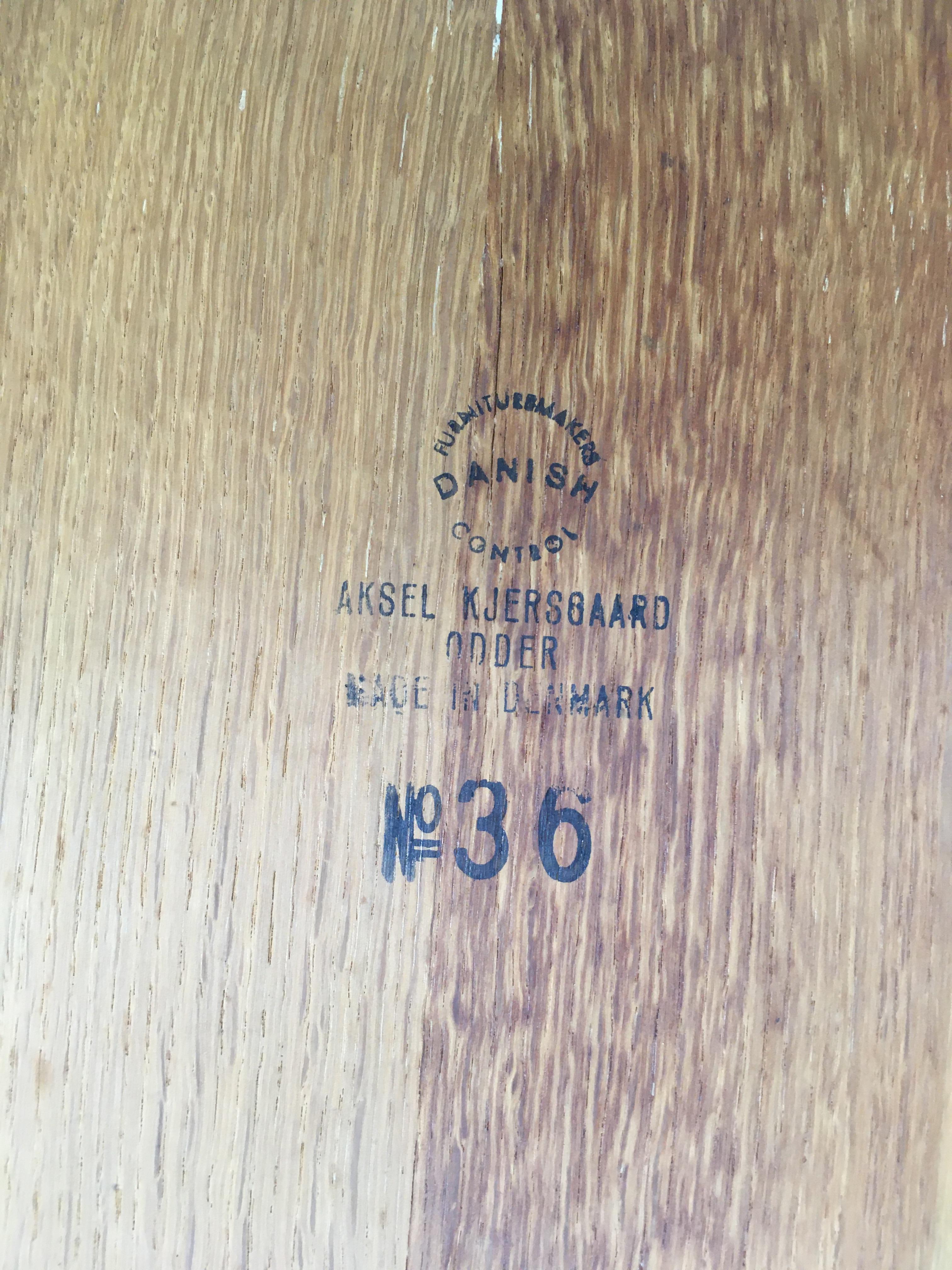 1960s Fully Restored Kai Kristiansen Oak Side Table with Chest of Drawers 6