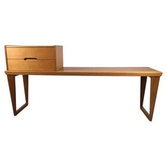 1960s Fully Restored Kai Kristiansen Oak Side Table with Chest of Drawers